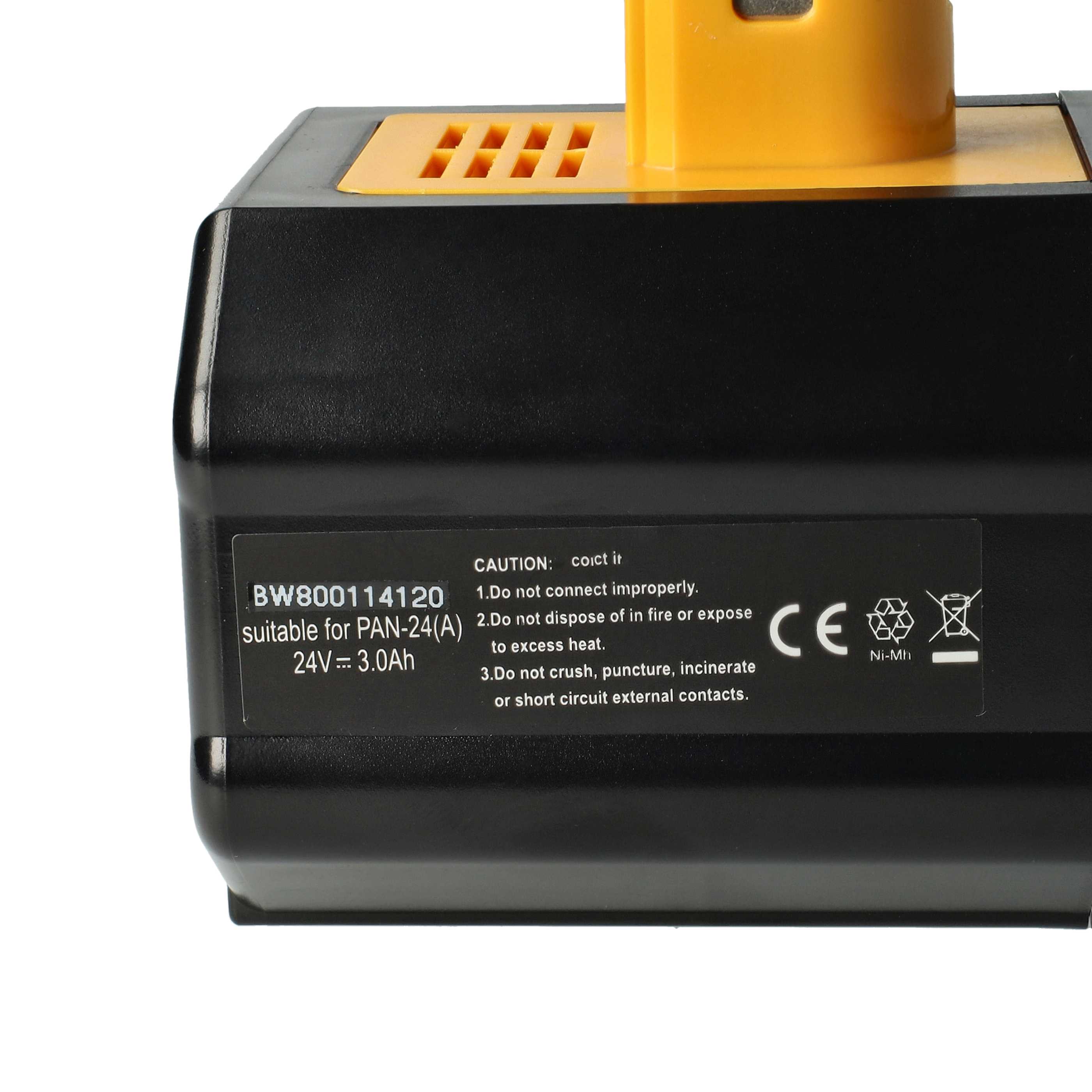 Battery replaces Panasonic EY9117B, EY9116B, EY9210B, EY9210 Electric Power Tool - 3000 mAh, 24 V, NiMH