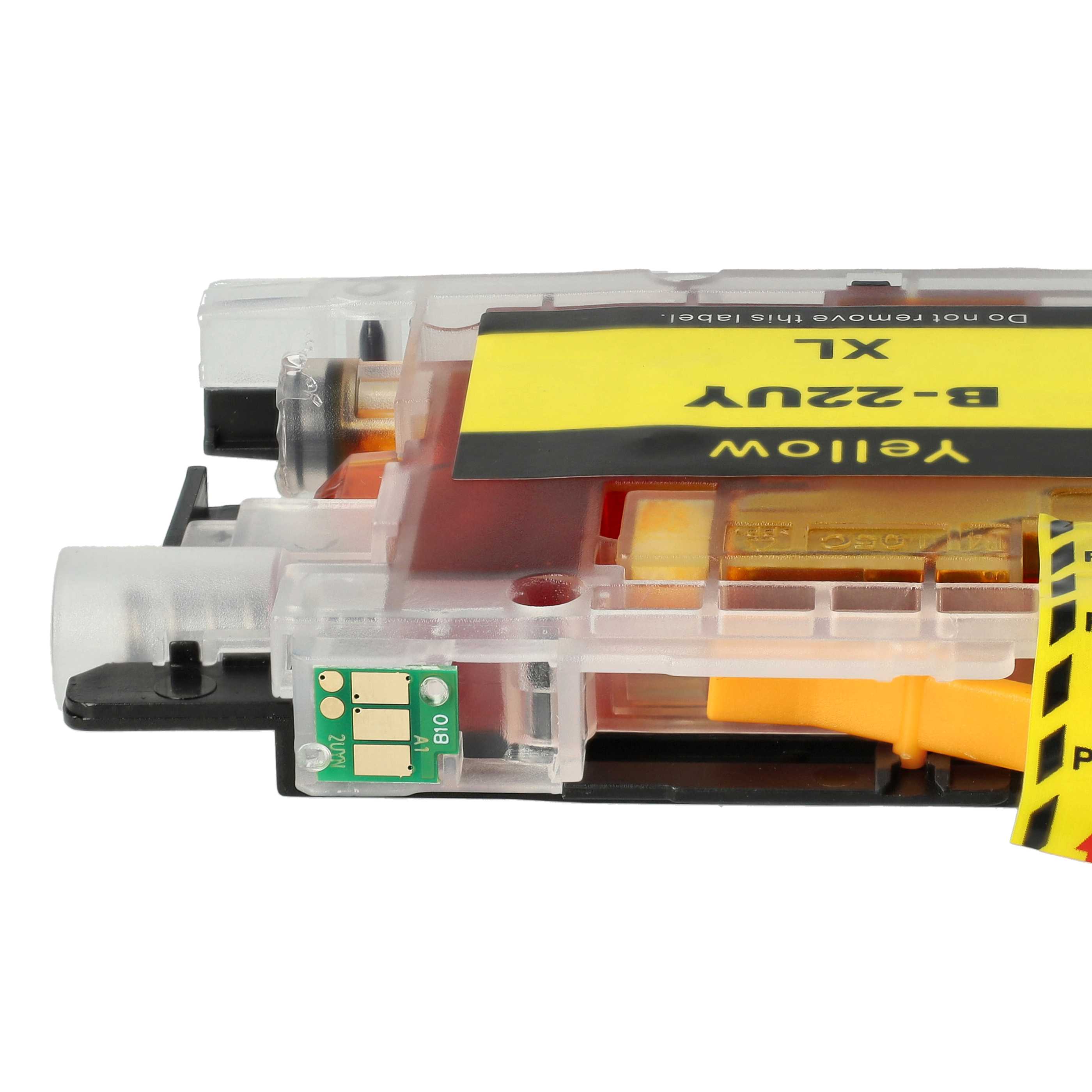 Tintenpatrone als Ersatz für Brother LC-22U Y, LC22UY, LC-22UY für Brother Drucker - Gelb 15ml + Chip