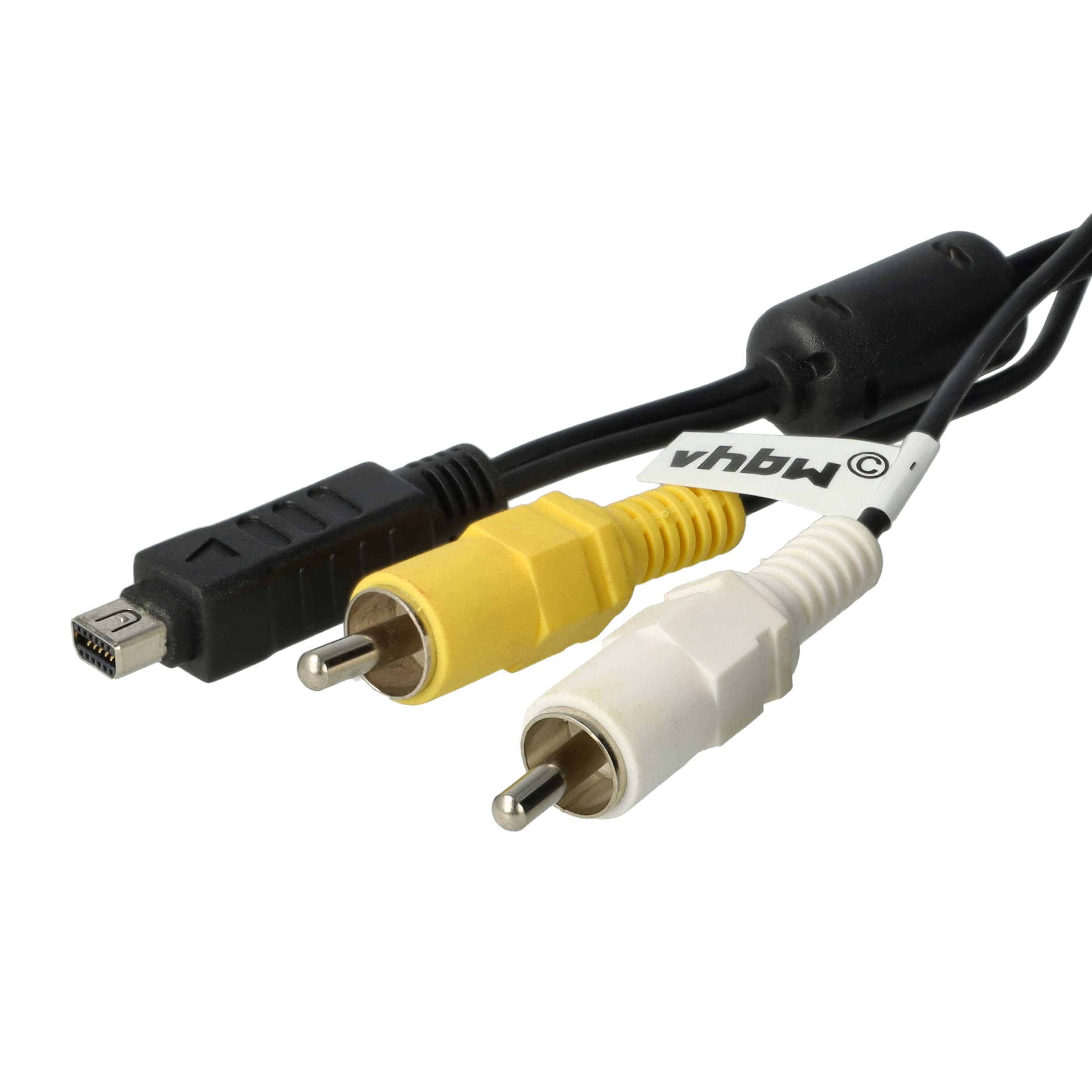 vhbw Cable audio vídeo compuesto compatible con Olympus C-170 cámara, cámara digital - Cable AV