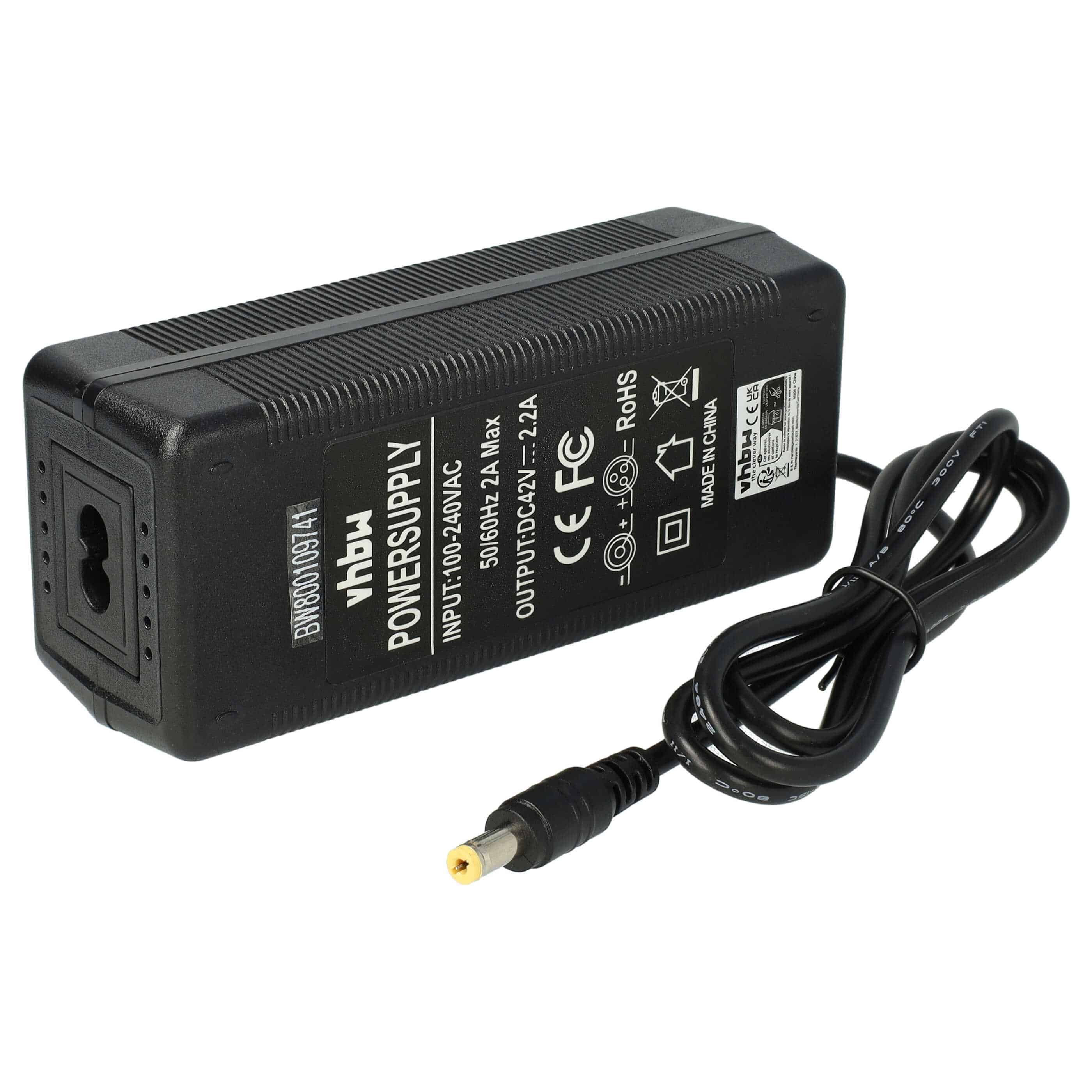 Charger suitable for E-Bike Battery - For 36 V Batteries, With Round Plug, 2.2 A