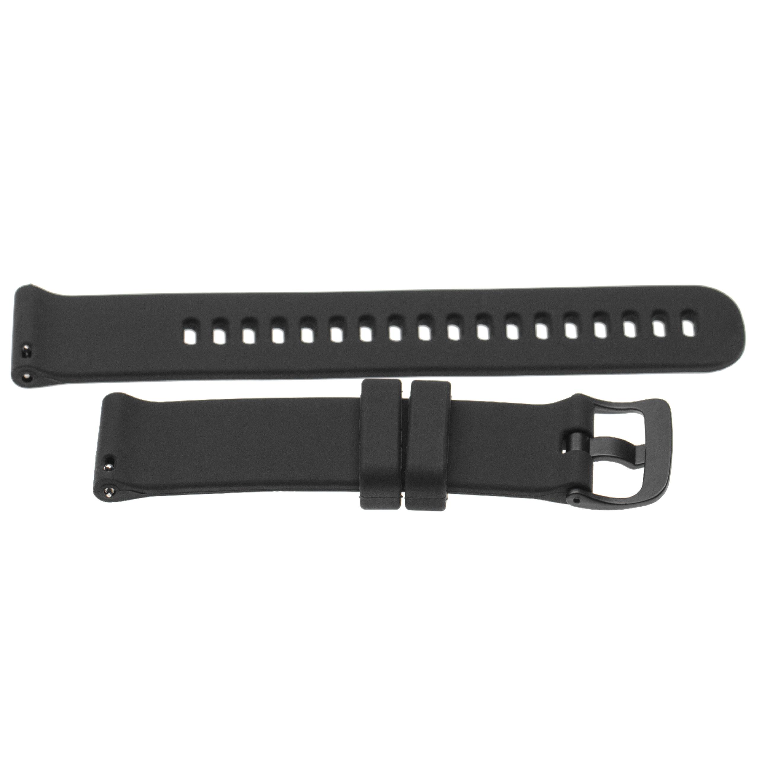 cinturino per Garmin Vivomove Smartwatch - 12,1 + 9,2 cm lunghezza, 20mm ampiezza, silicone, nero