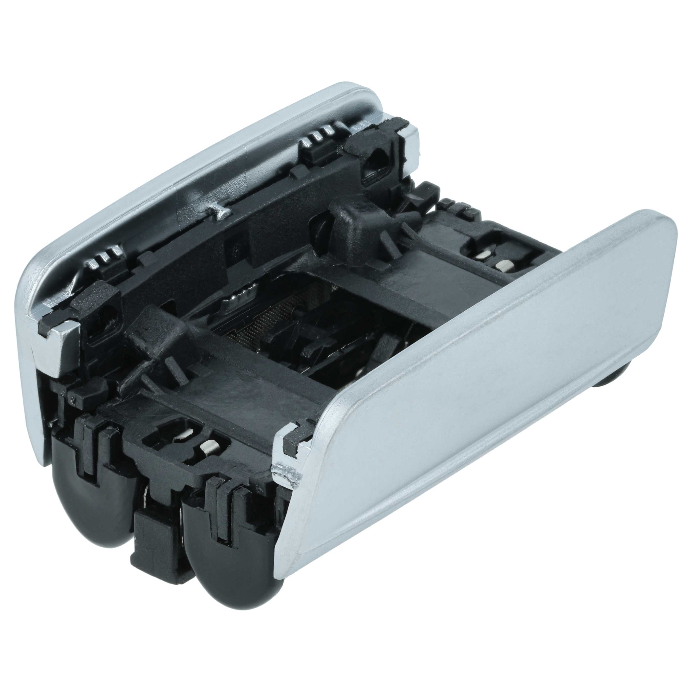 2x Shaving Heads replaces Braun 83M for Braun Electric Razor, black / silver