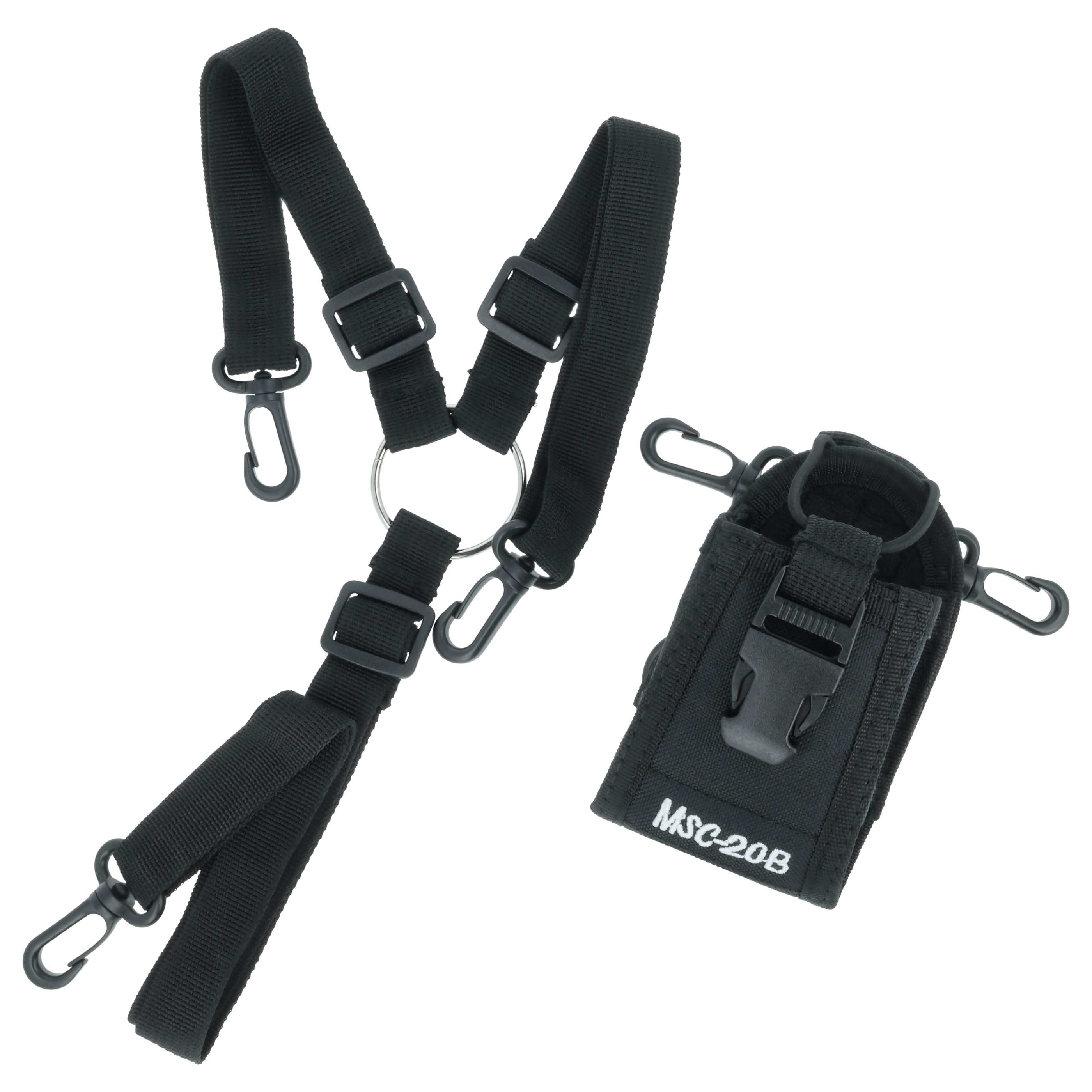 Case Type MSC-20B suitable for various Two Way Radios - 75 x 65 x 120 mm, Black