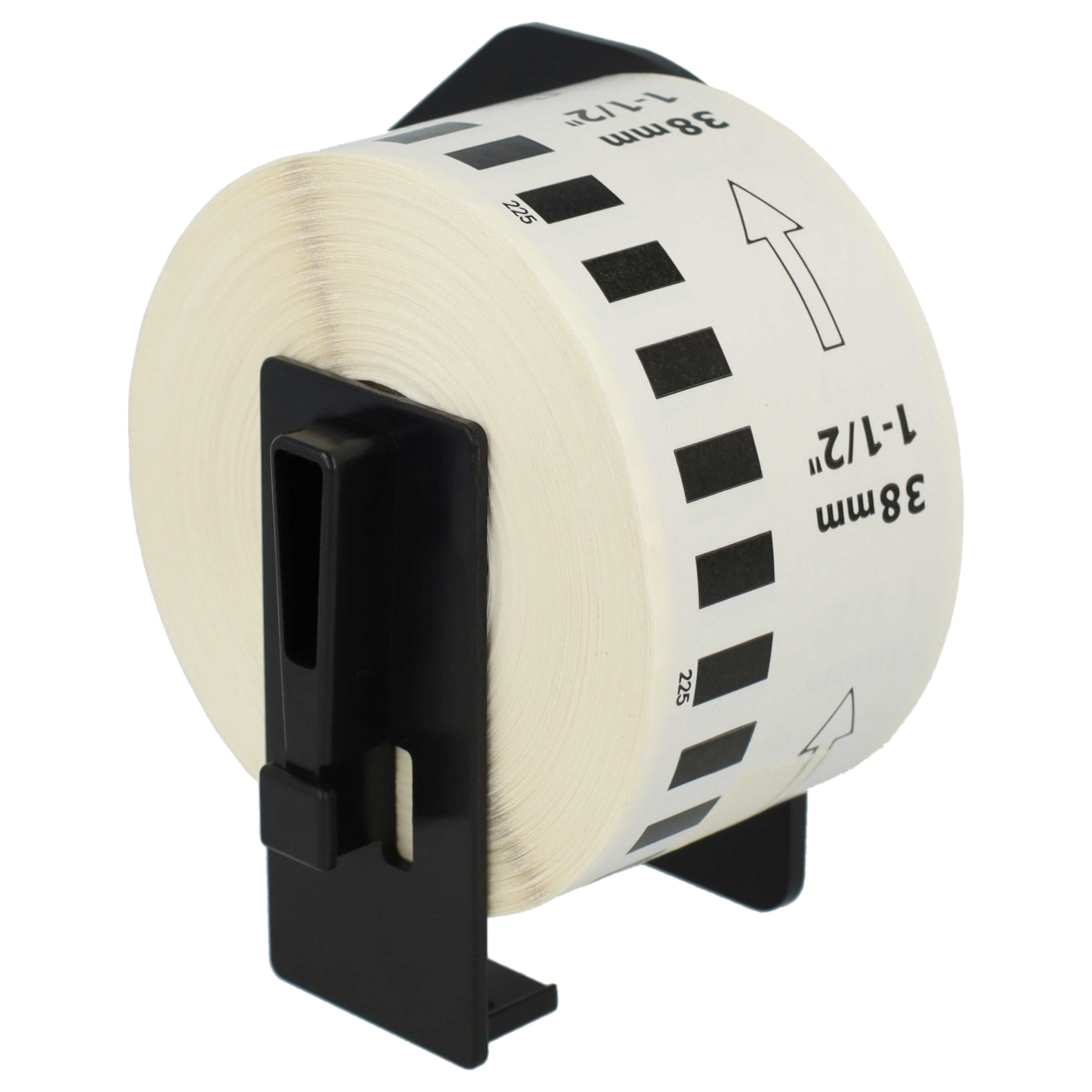 5x Label Roll replaces Brother DK-22225 Labeller - 38 mm x 30.48 m + Holder