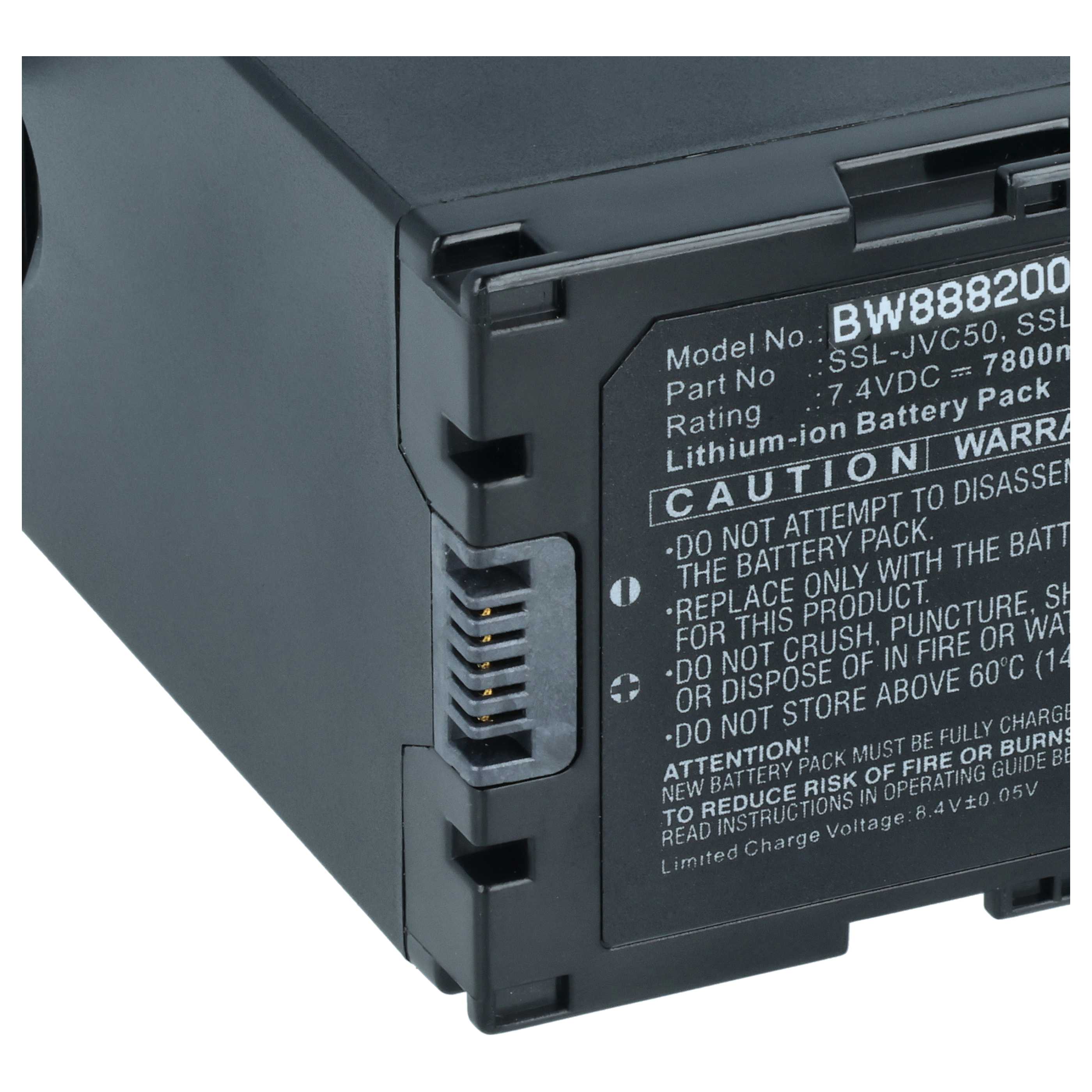 Videocamera 2x Battery replaces JVC SSL-50, SSL-70 - 7800 mAh 7.4 V Li-Ion