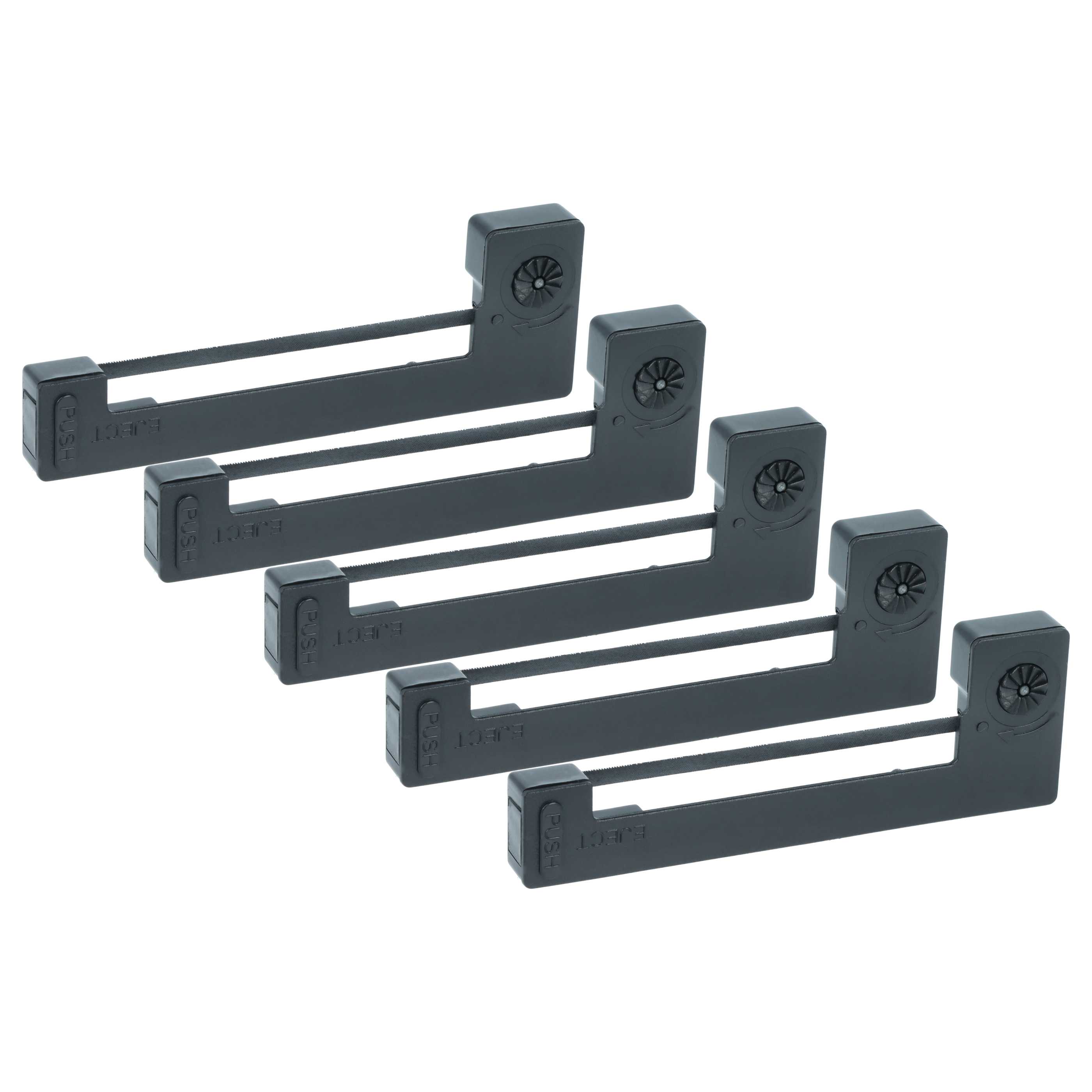5x Farbband als Ersatz für Epson ERC-05B, ERC-05, C43S015352 für TEC Nadel-/Bondrucker u.a. - Schwarz