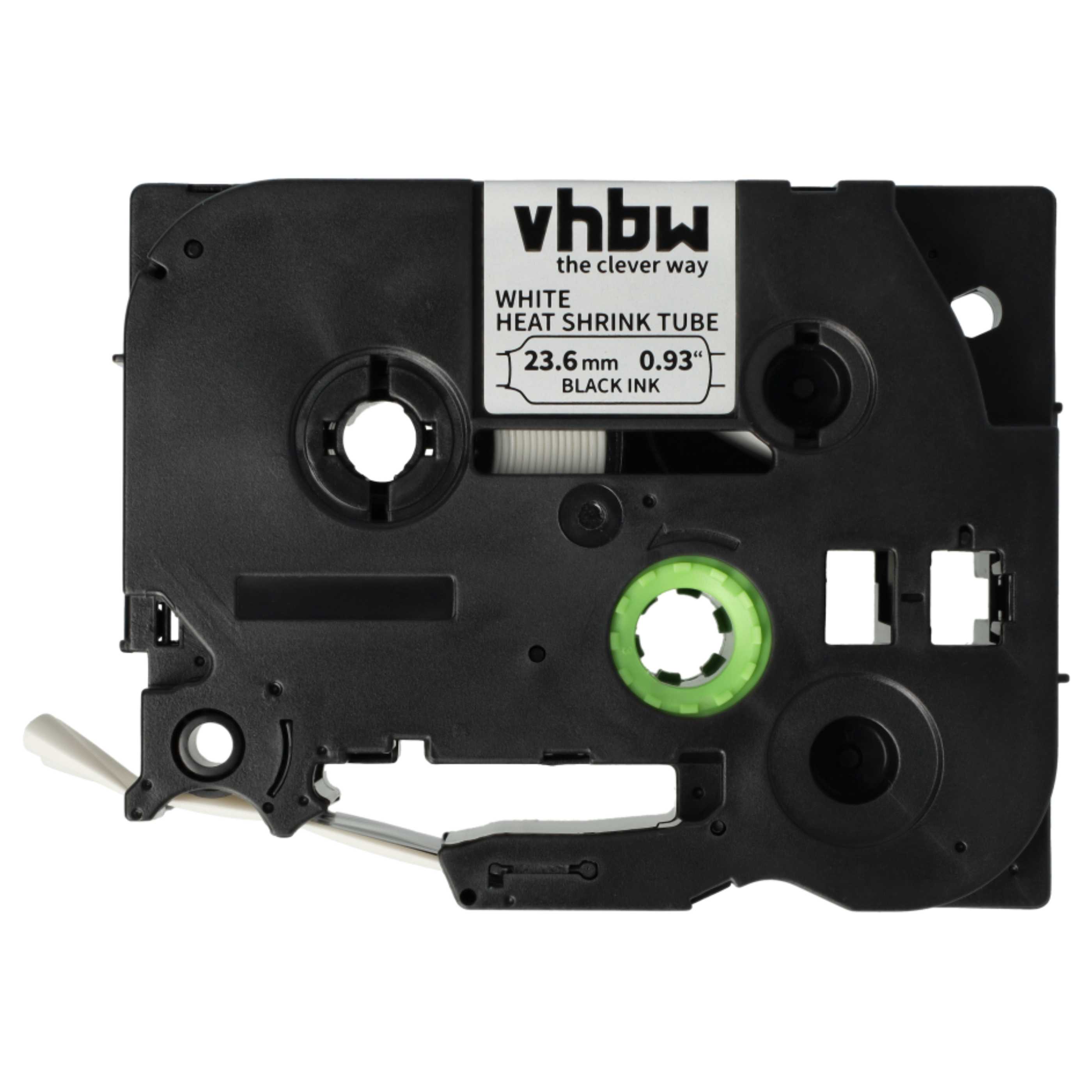 Cassetta tubi termorestringenti sostituisce Brother AHS-251 per etichettatrice Brother 23,6mm nero su bianco