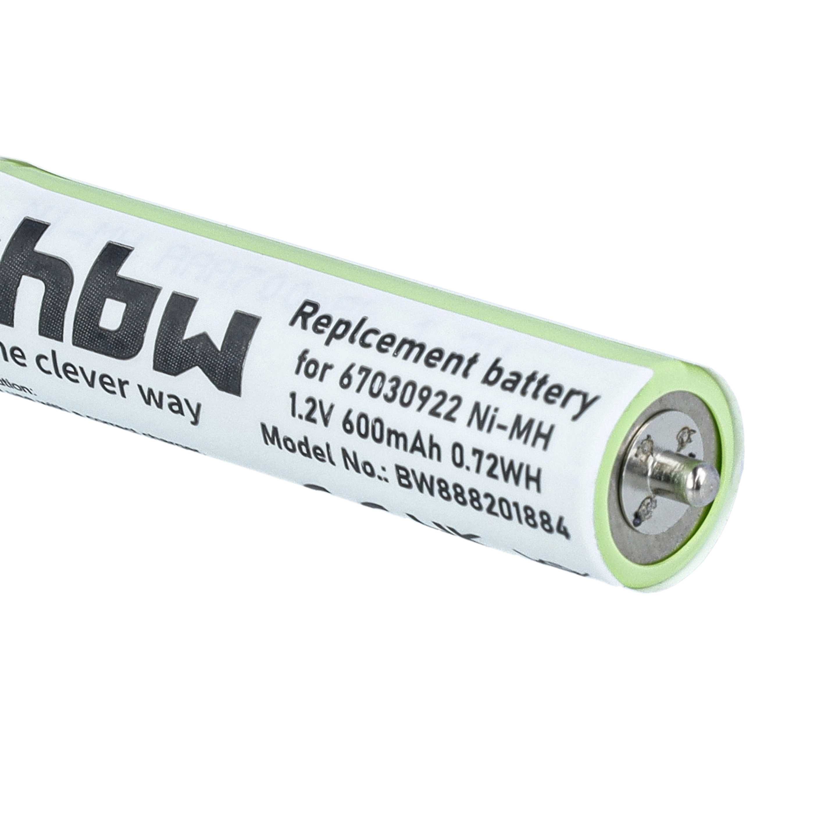Akumulator do maszynki do strzyżenia zamiennik Braun 7030922, 67030922, 1HR-4UC, 67030368 - 600 mAh 1,2 V NiMH