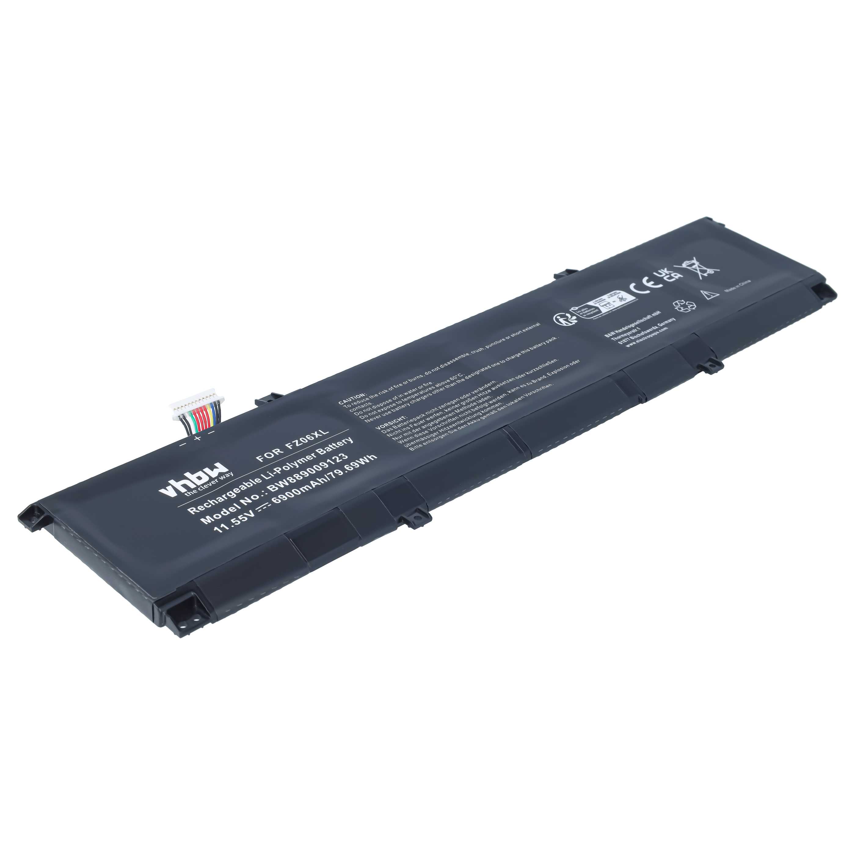 Notebook-Akku als Ersatz für HP FZ06XL, M47636-2D1, M47636-2C1, FZ06083XL für HP - 6900mAh 11,55V Li-Polymer