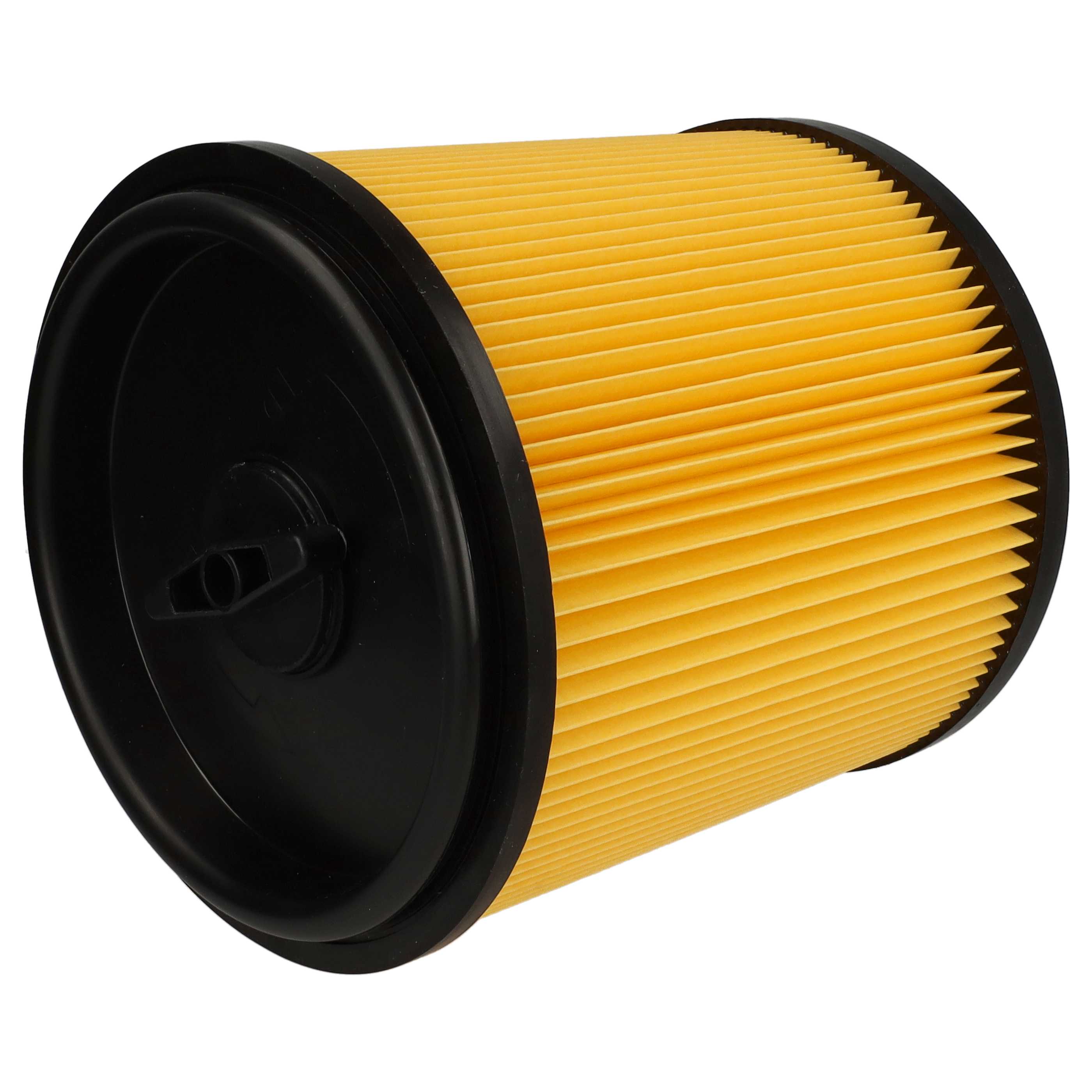 3x Filtercartridge filter replaces Grizzly 91092030 for Parkside Vacuum Cleaner, black / yellow