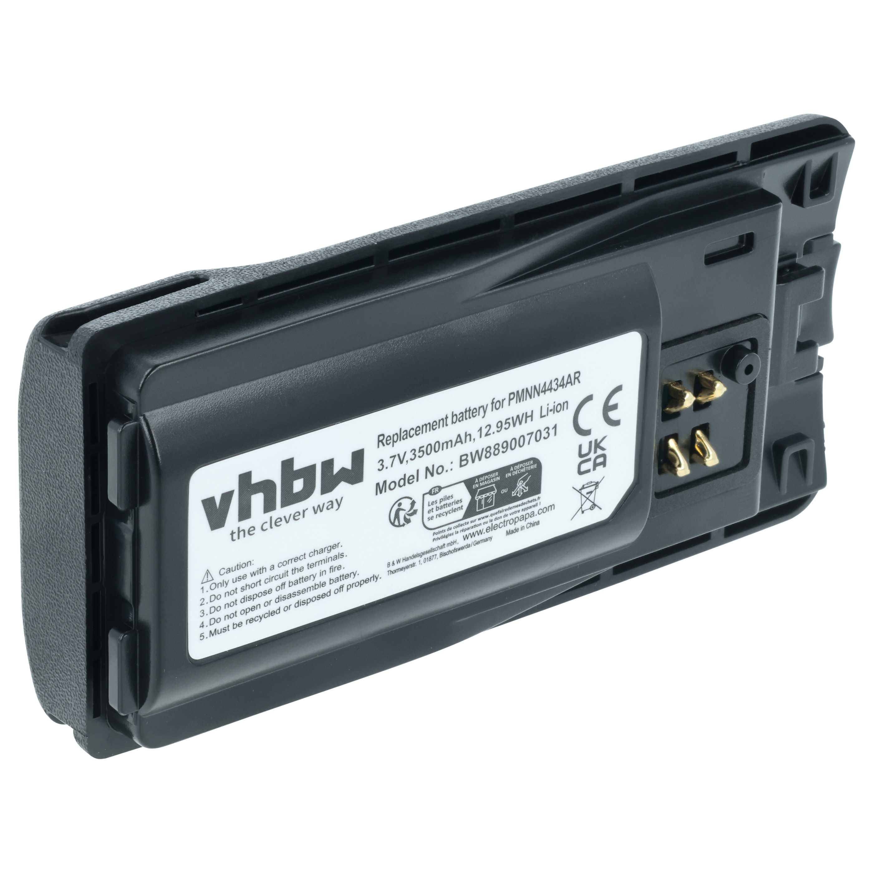 Radio Battery replaces Motorola PMLN6394A, PMLN6394, MNN4453AR, PMNN4434, PMNN4434A - 3500 mAh 3.7 V Li-Ion