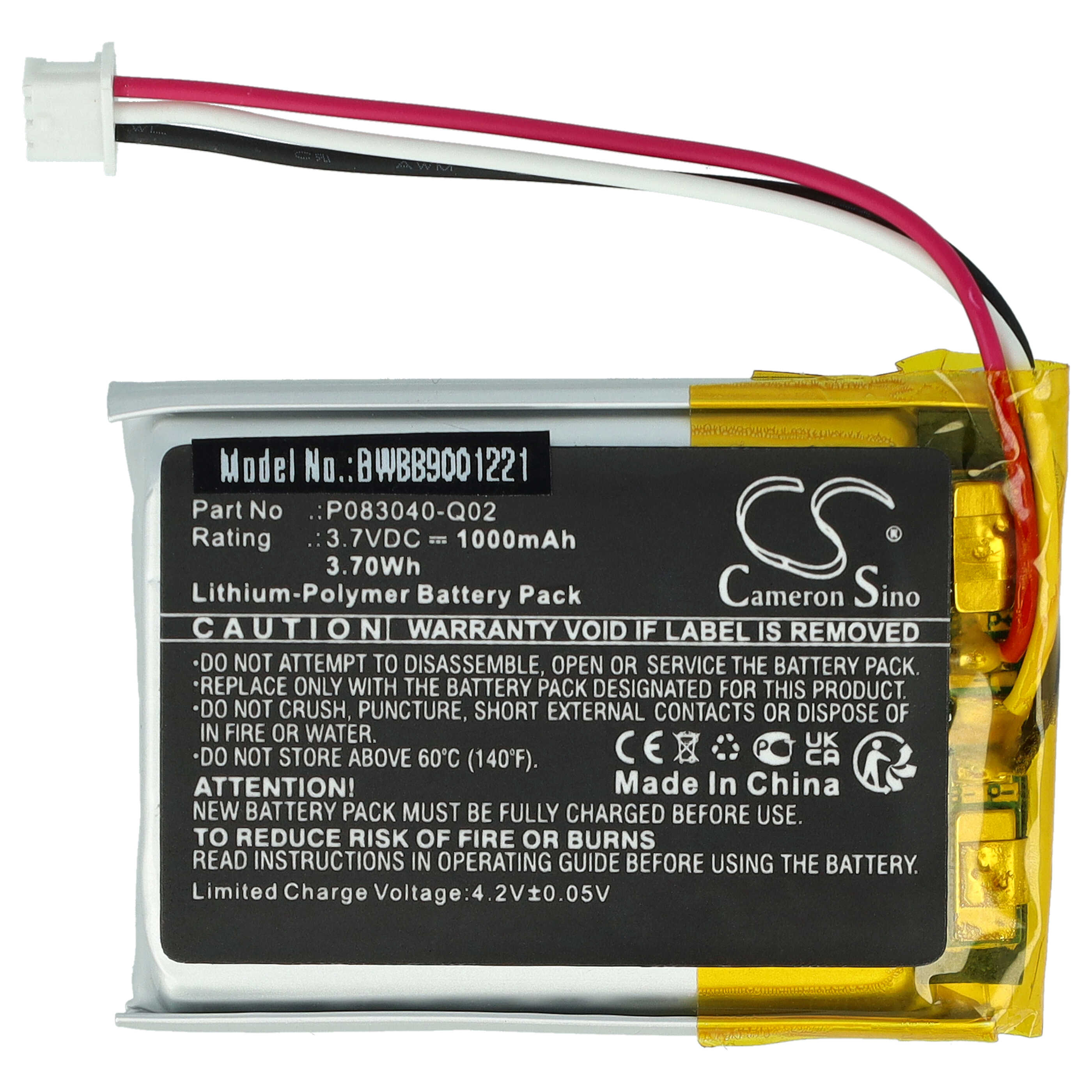 Akumulator do słuchawek bezprzewodowych zamiennik AKG P083040-Q02 - 1000 mAh 3,7 V LiPo