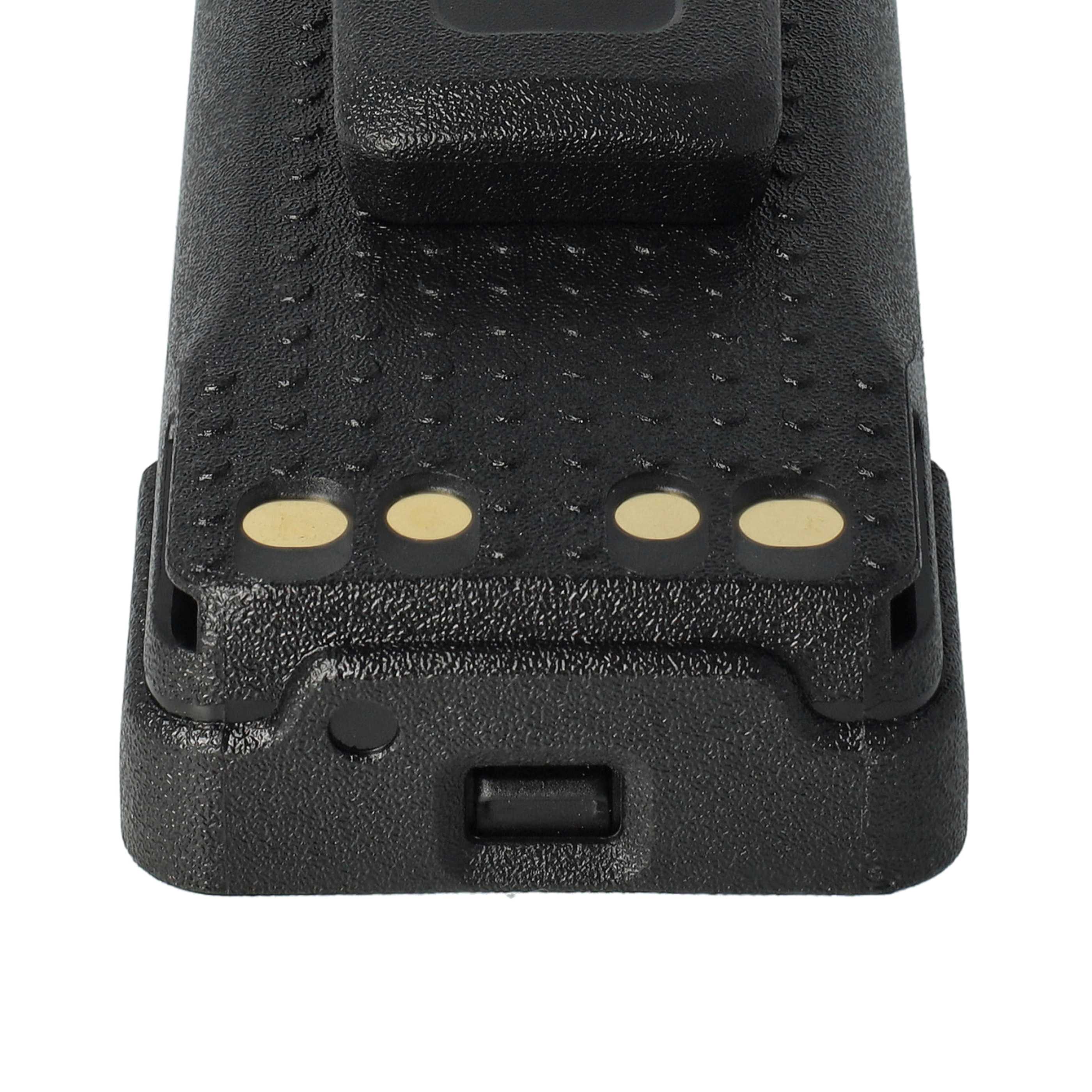 Radio 2x Battery replaces Motorola PMNN4416, PMNN4415, PMNN4415AR, PMNN441 - 3400 mAh 7.2 V Li-Ion + Belt Clip