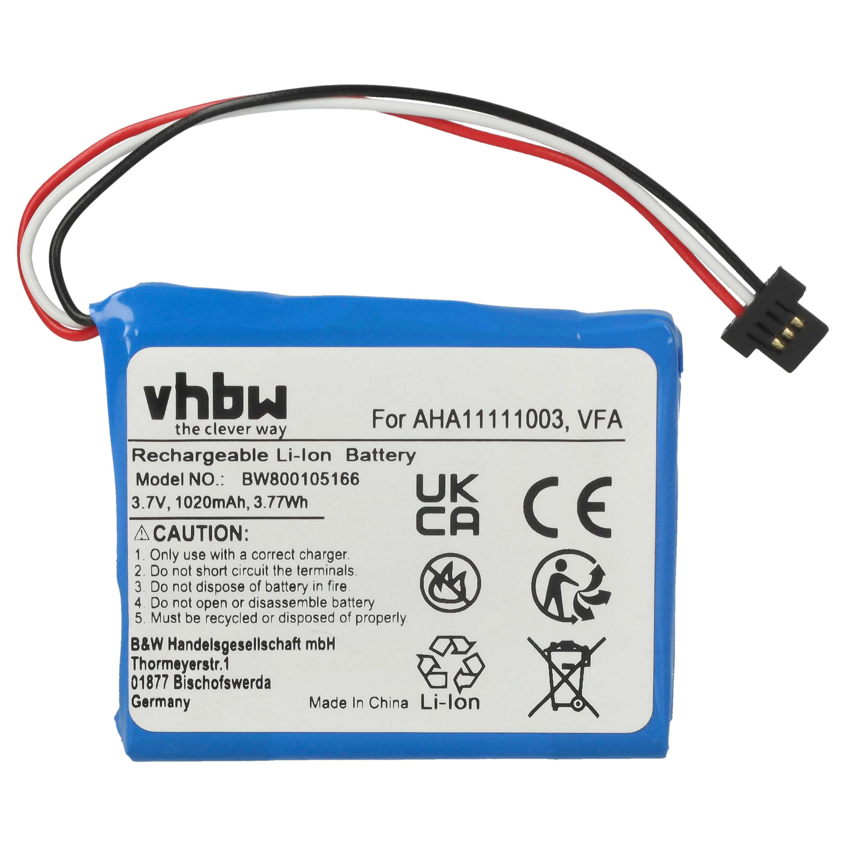Akumulator do nawigacji GPS zamiennik TomTom VFA, AHA11111003 - 1020 mAh 3,7 V Li-Ion