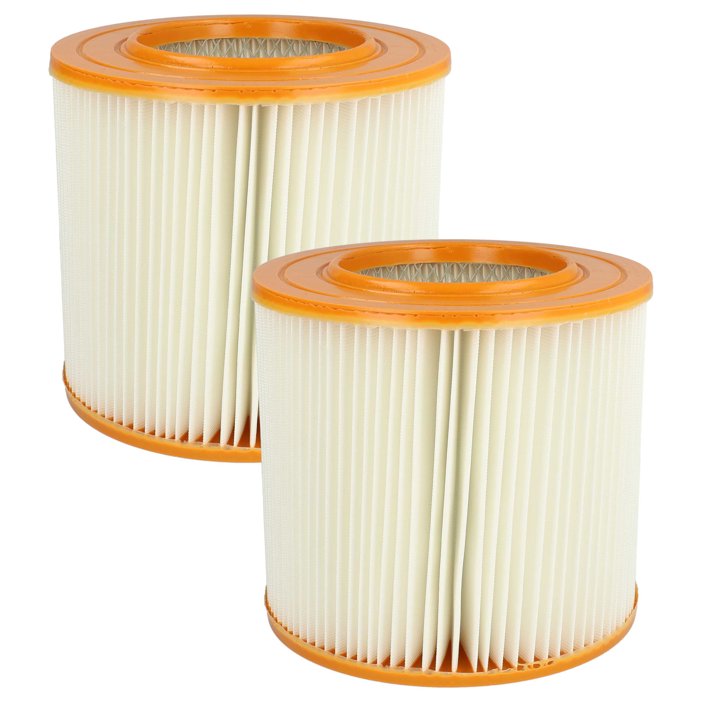 2x pleated filter replaces Allaway 210813, 10819, 2577, 10813 for Allaway Vacuum Cleaner, orange / white