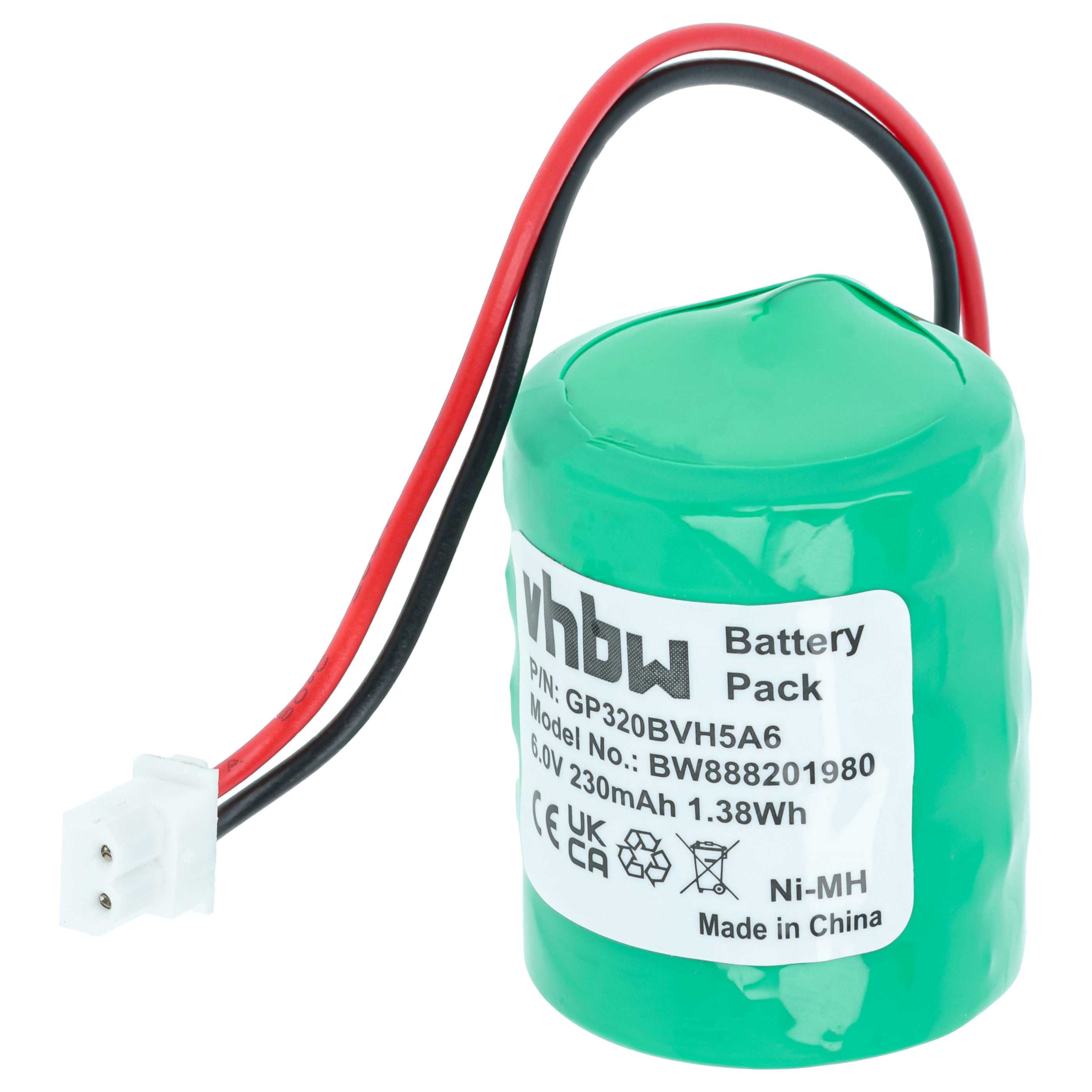 Alarm System Battery replaces Honeywell GP250BVH5A6, CP300H, GP320BVH5A6 - 230 mAh 6 V NiMH