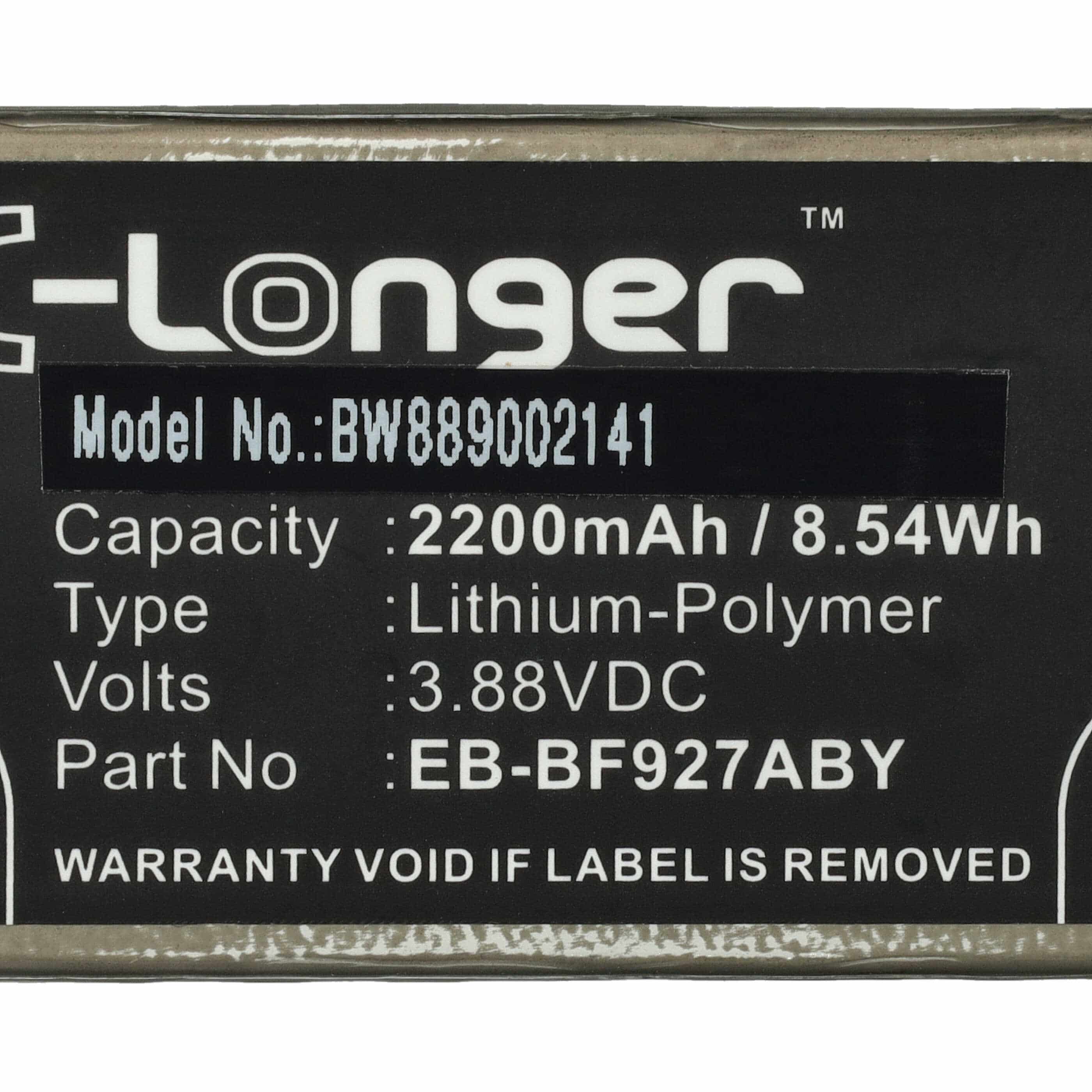 Batteria sostituisce Samsung EB-BF926ABY, EB-BF927ABY per cellulare Samsung - 2200mAh 3,88V Li-Poly