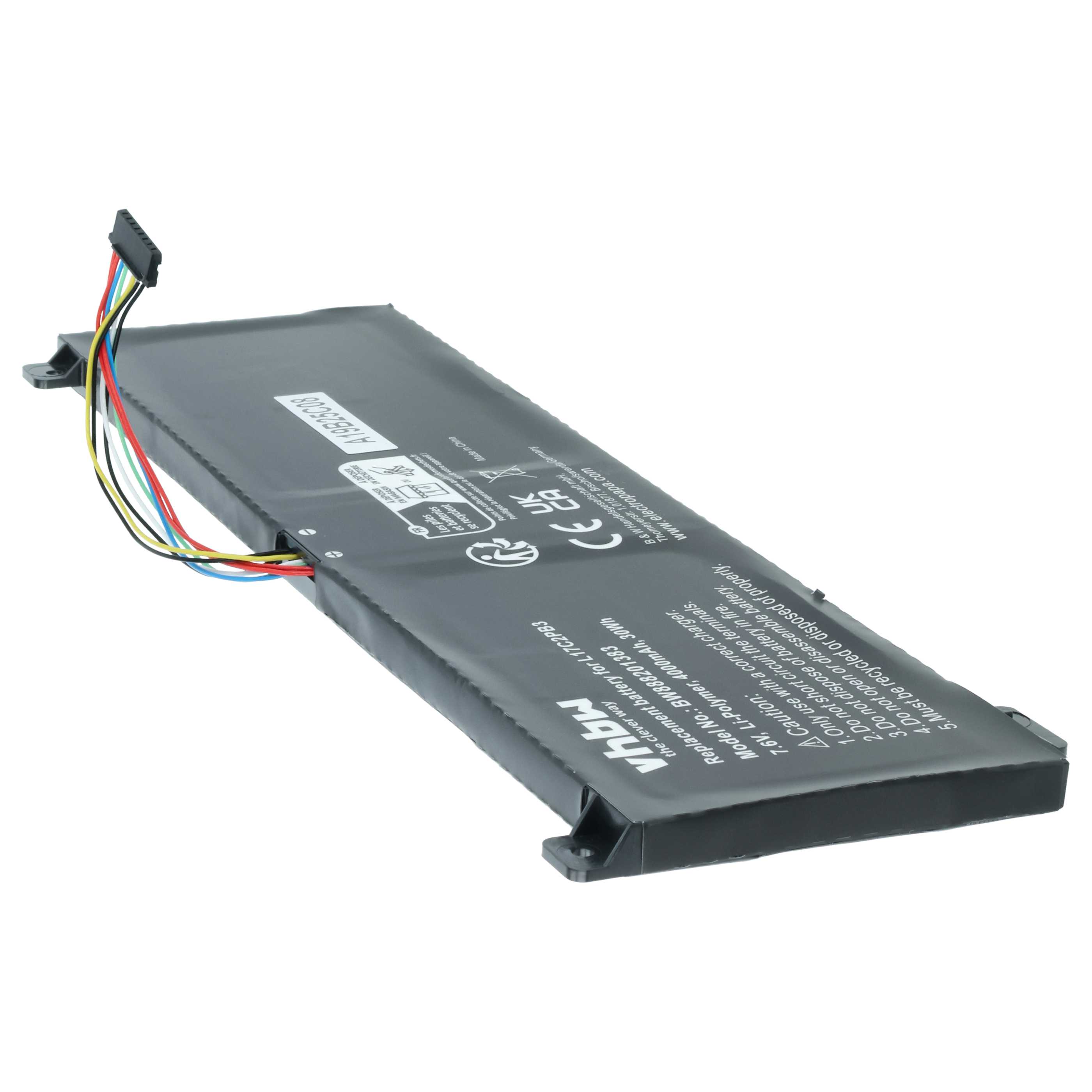 Akumulator do laptopa zamiennik Lenovo L17C2PB4, L17C2PB3, L17L2PB4, L17L2PB3 - 4000 mAh 7,6 V LiPo, czarny