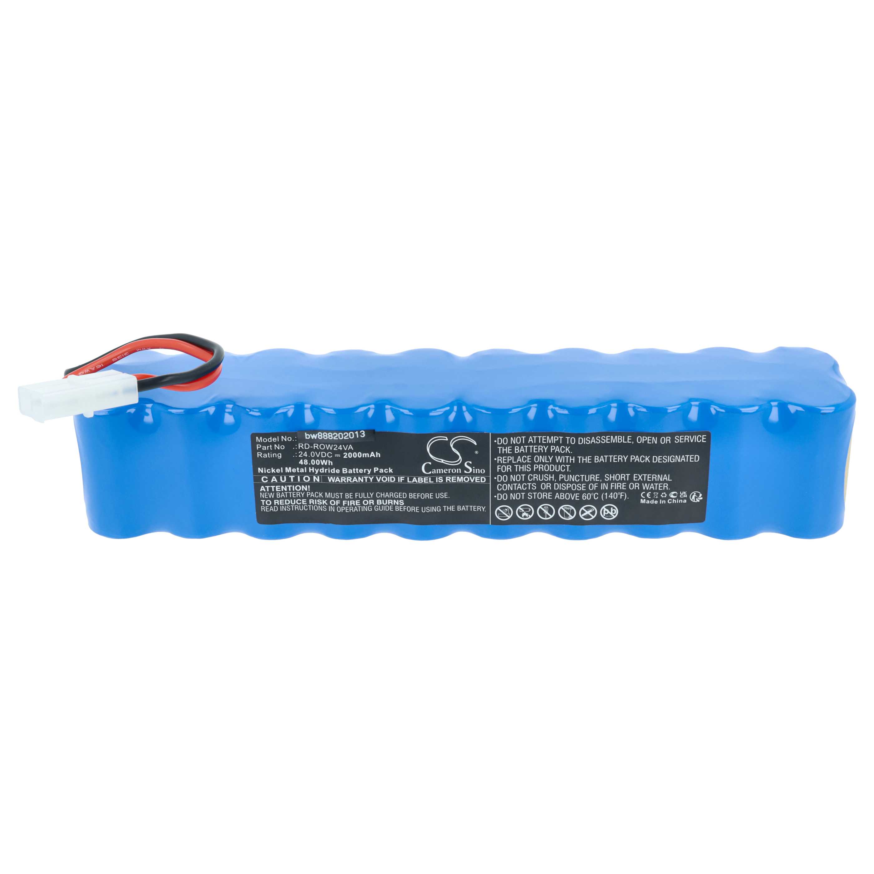 Battery replaces Rowenta RD-ROW24VA for Tefal etc. 2000mAh, 24V, NiMH