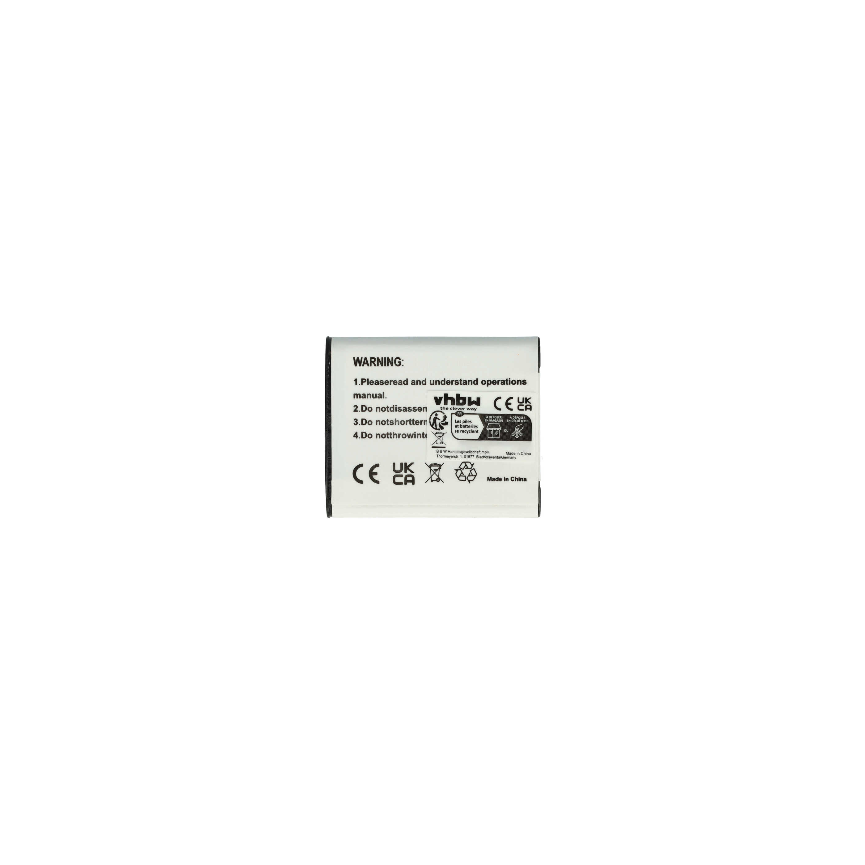 3x Battery replaces Casio NP-10, NP-150 - 600mAh, 3.7V, Li-Ion
