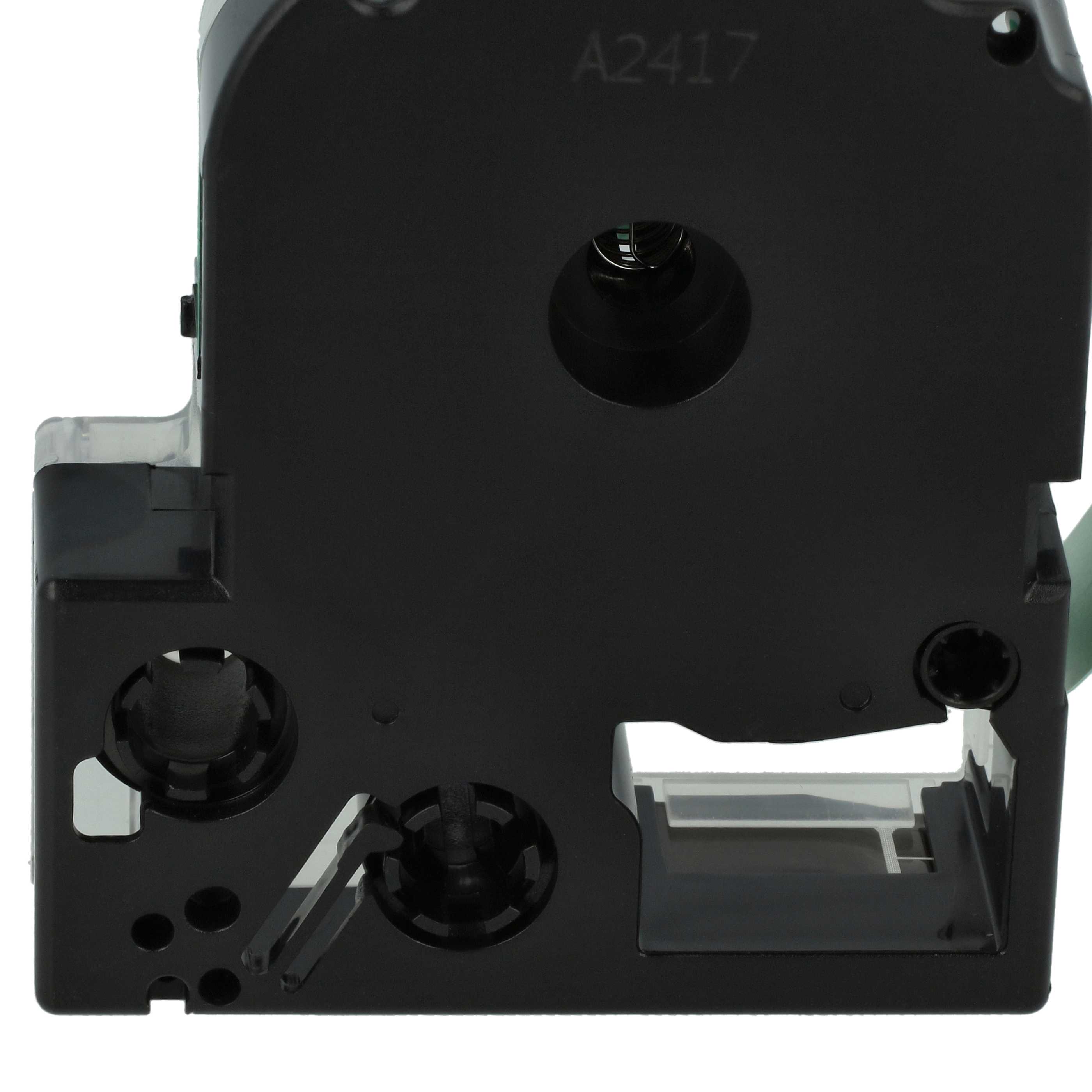 Label Tape replaces Epson LC-5GBP - 18 mm Black to Green