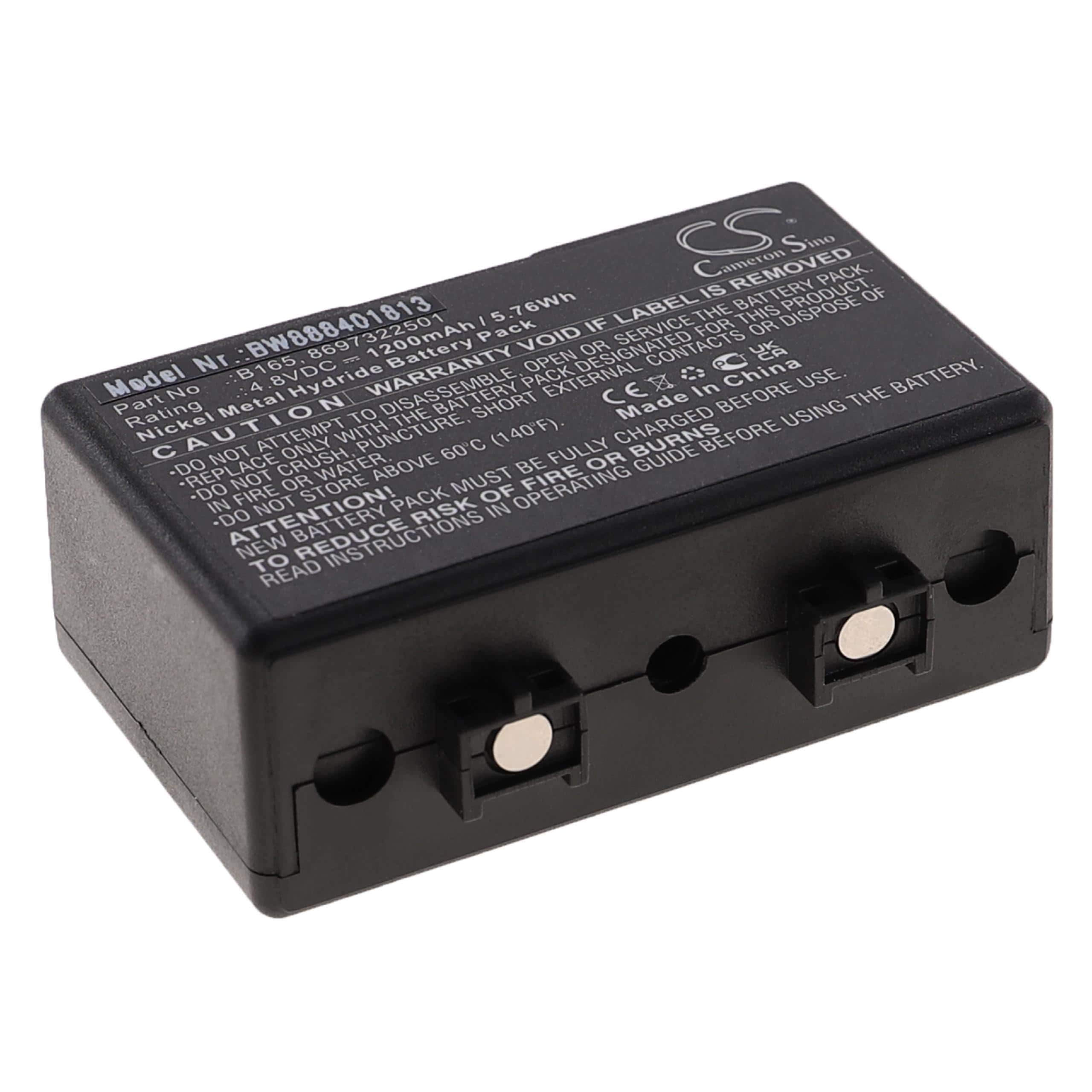 Radio Battery replaces Bosch B165, 8697322501, 8697322963, 8697322504 - 1200 mAh 4.8 V NiMH