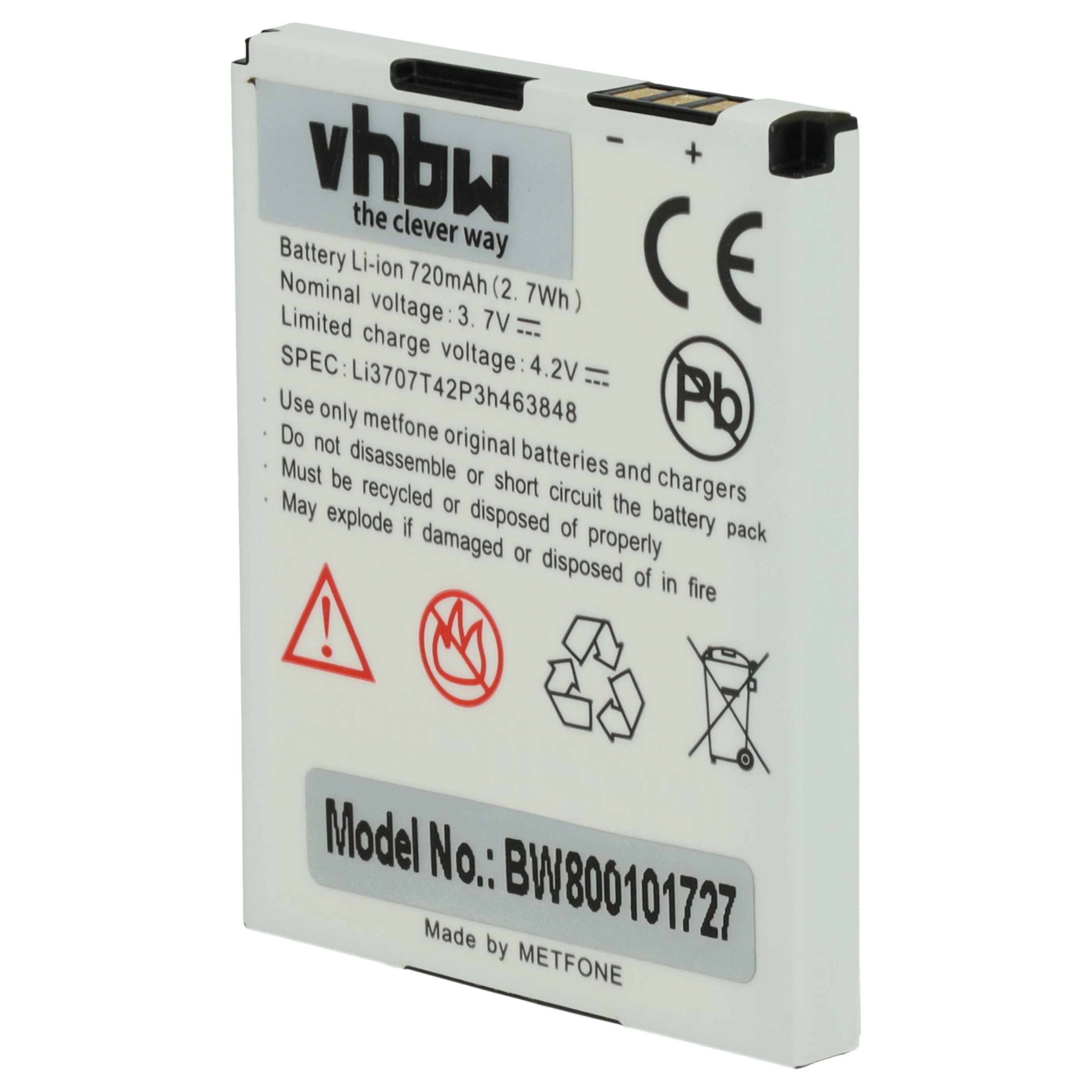 Akumulator do telefonu smartfona zamiennik ZTE Li3707T42P3h463848 - 600 mAh 3,7 V Li-Ion