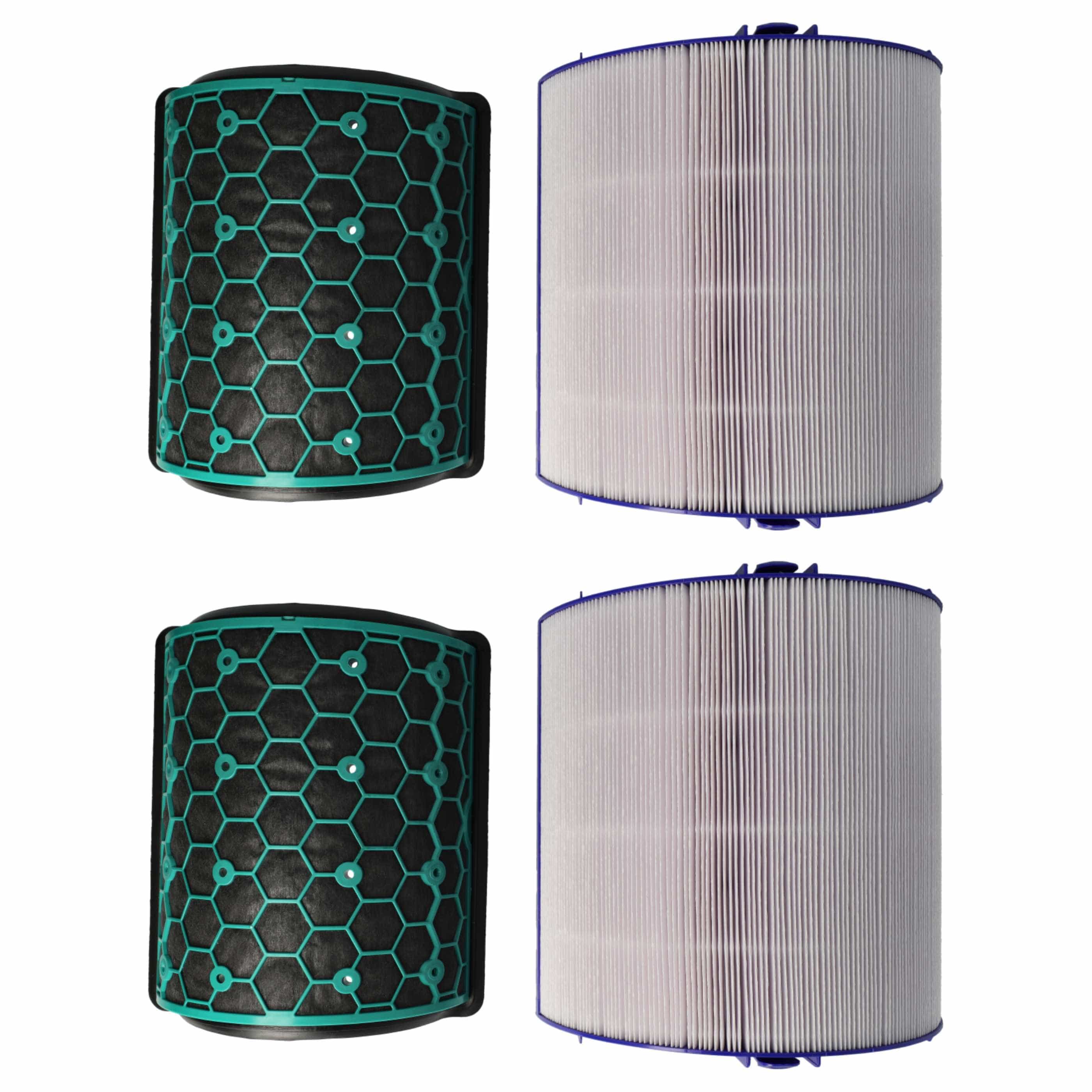 8 Part Filter Set replaces Dyson 968707-04, 968707-05 Air Purifier - HEPA filter, activated carbon filter