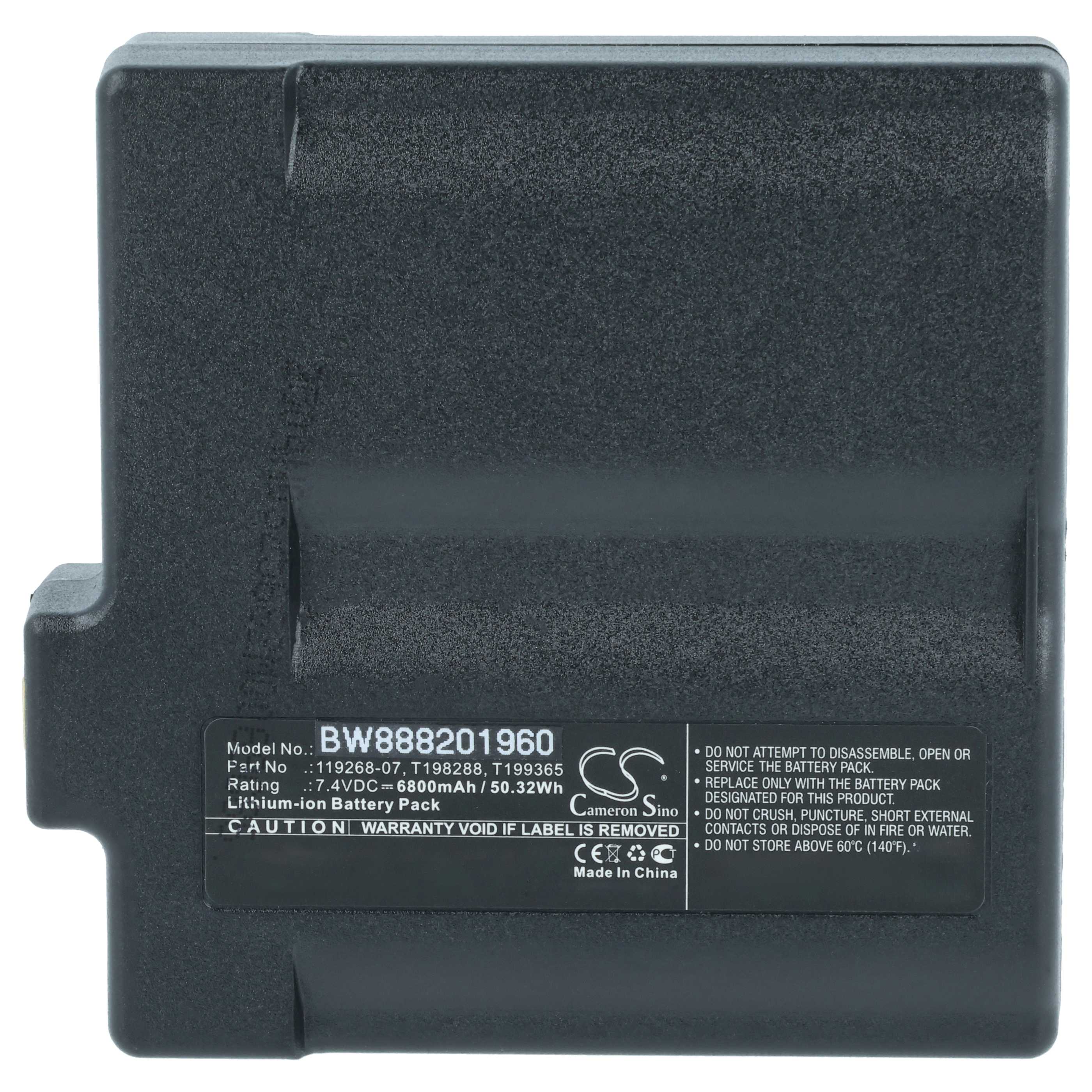 Thermal Imaging Camera Battery replaces Flir T198288, 119268-07, T199365AAC, T199365 - 6800 mAh 7.4 V Li-Ion