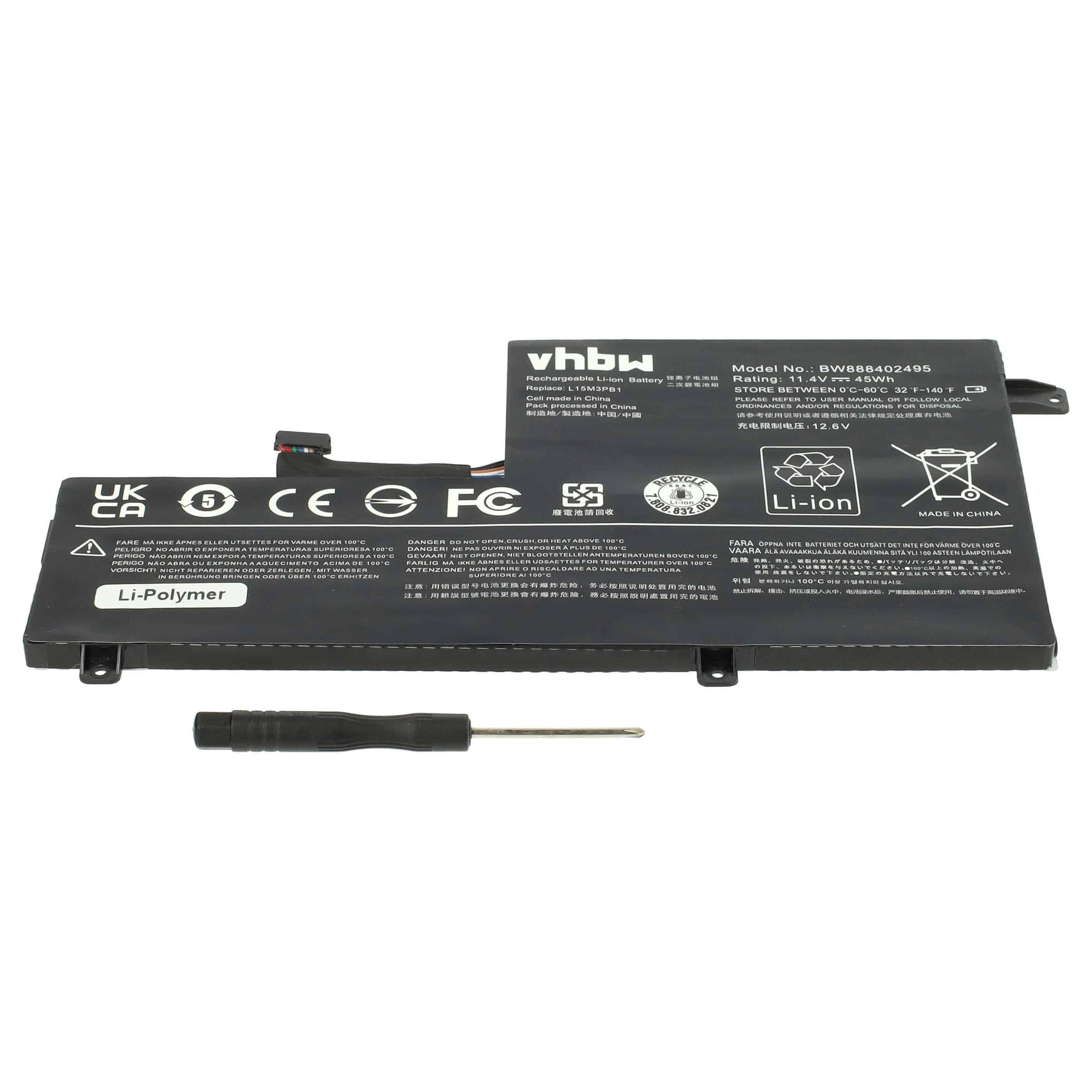 Notebook Battery Replacement for Lenovo 5B10K88049, 5B10K88048, 5B10K88047 - 3900 mAh 11.4 V Li-polymer