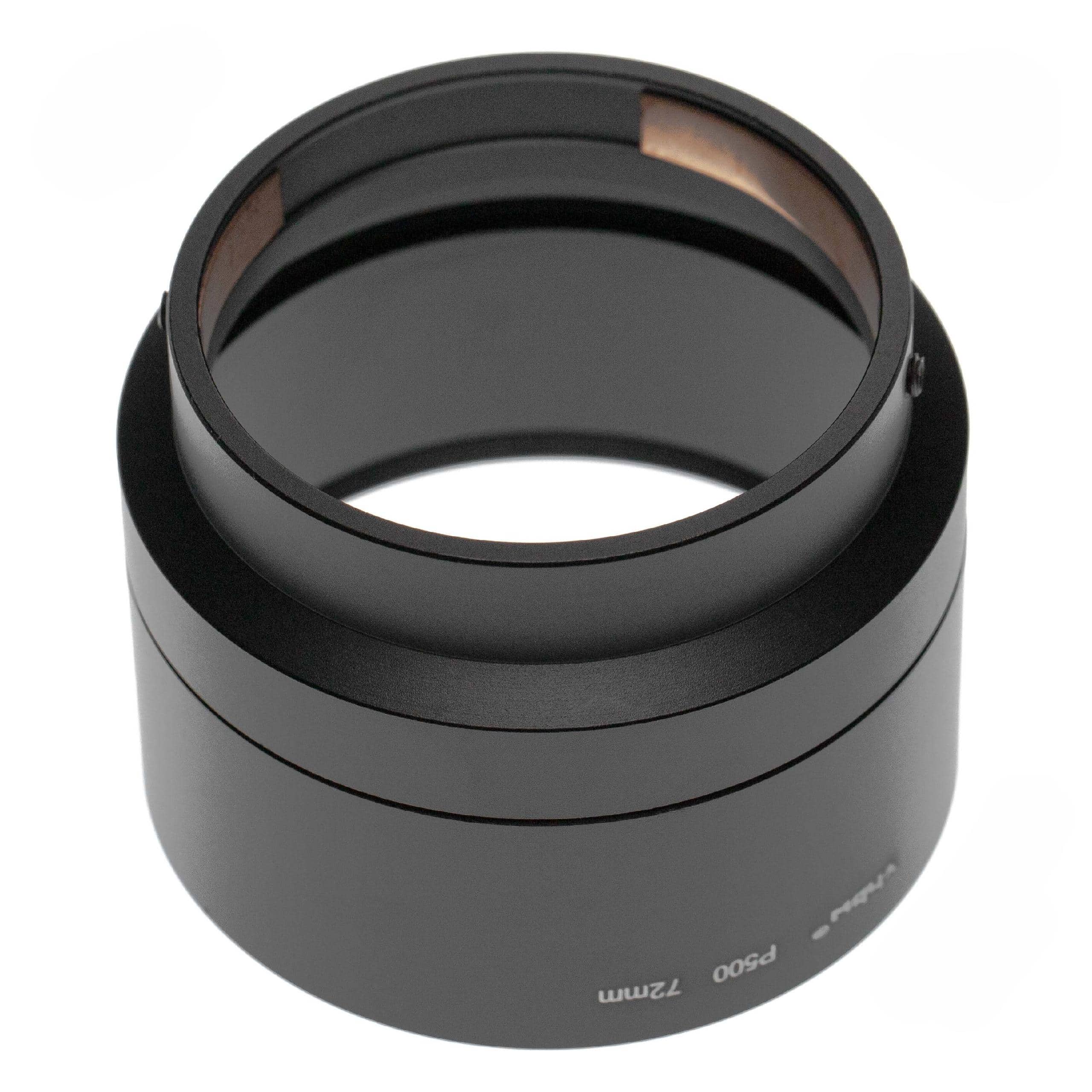 72 mm Filteradapter in Tubusform Nikon Coolpix P500 Kamera Objektiv
