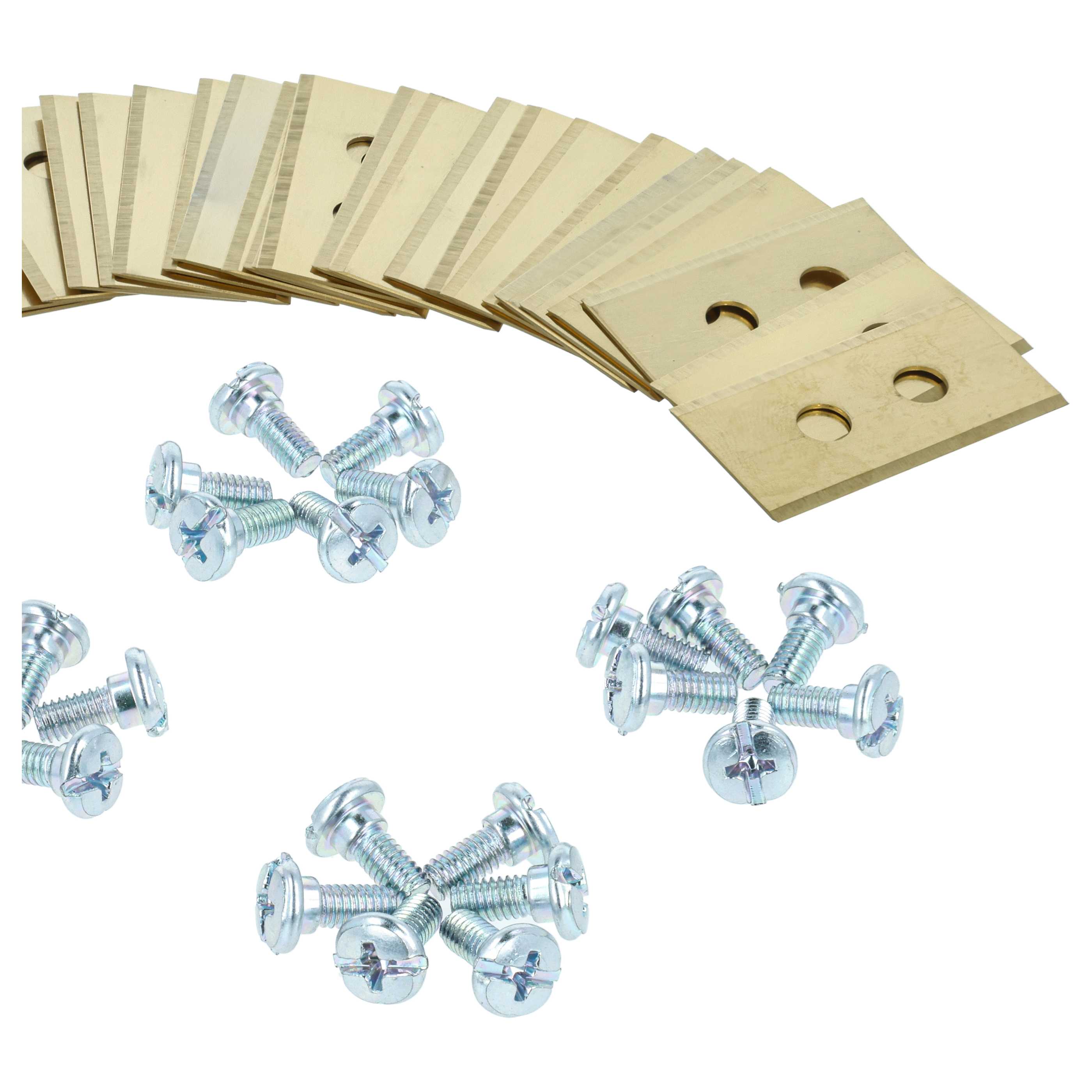 24x Lames pour tondeuse Mammotion LUBA – Couteaux acier (revêtement en titane), Silber Gold