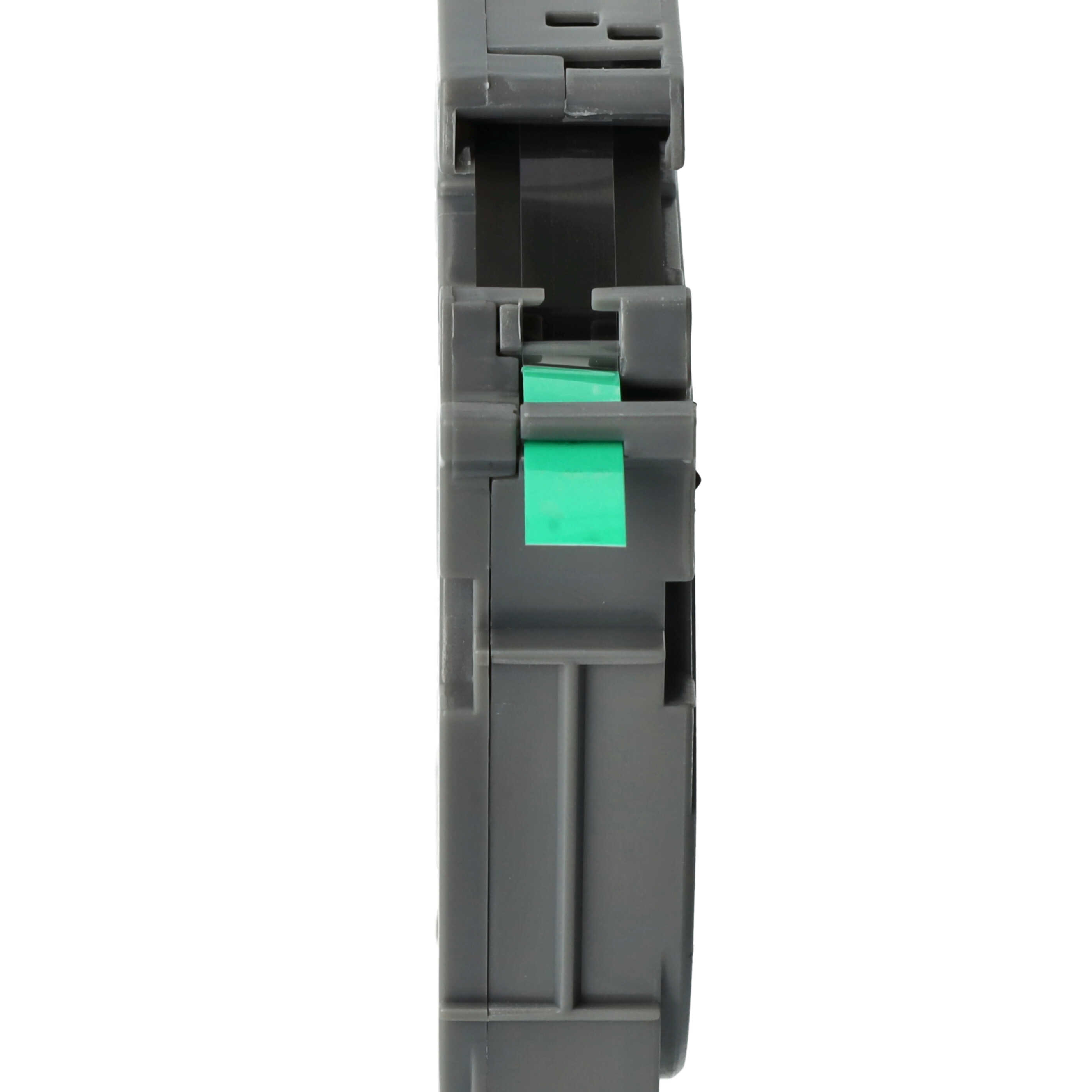 Cassette à ruban remplace Brother TZE-S711 - 6mm lettrage Noir ruban Vert, extra fort