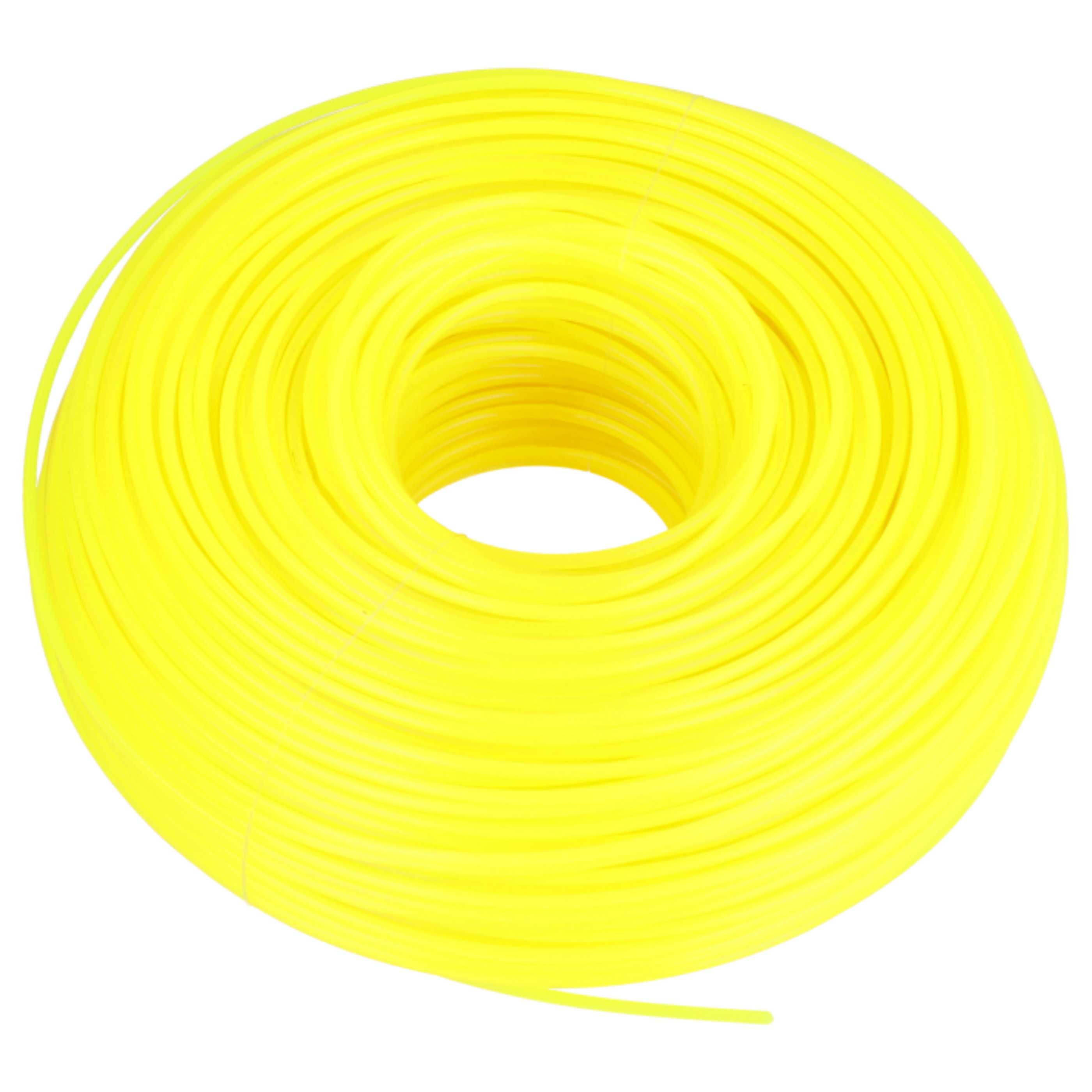 2x Line suitable for Bosch Makita Lawn Mower, Grass Trimmer - Trimmer Line Yellow, 2 mm x 100 m, Round