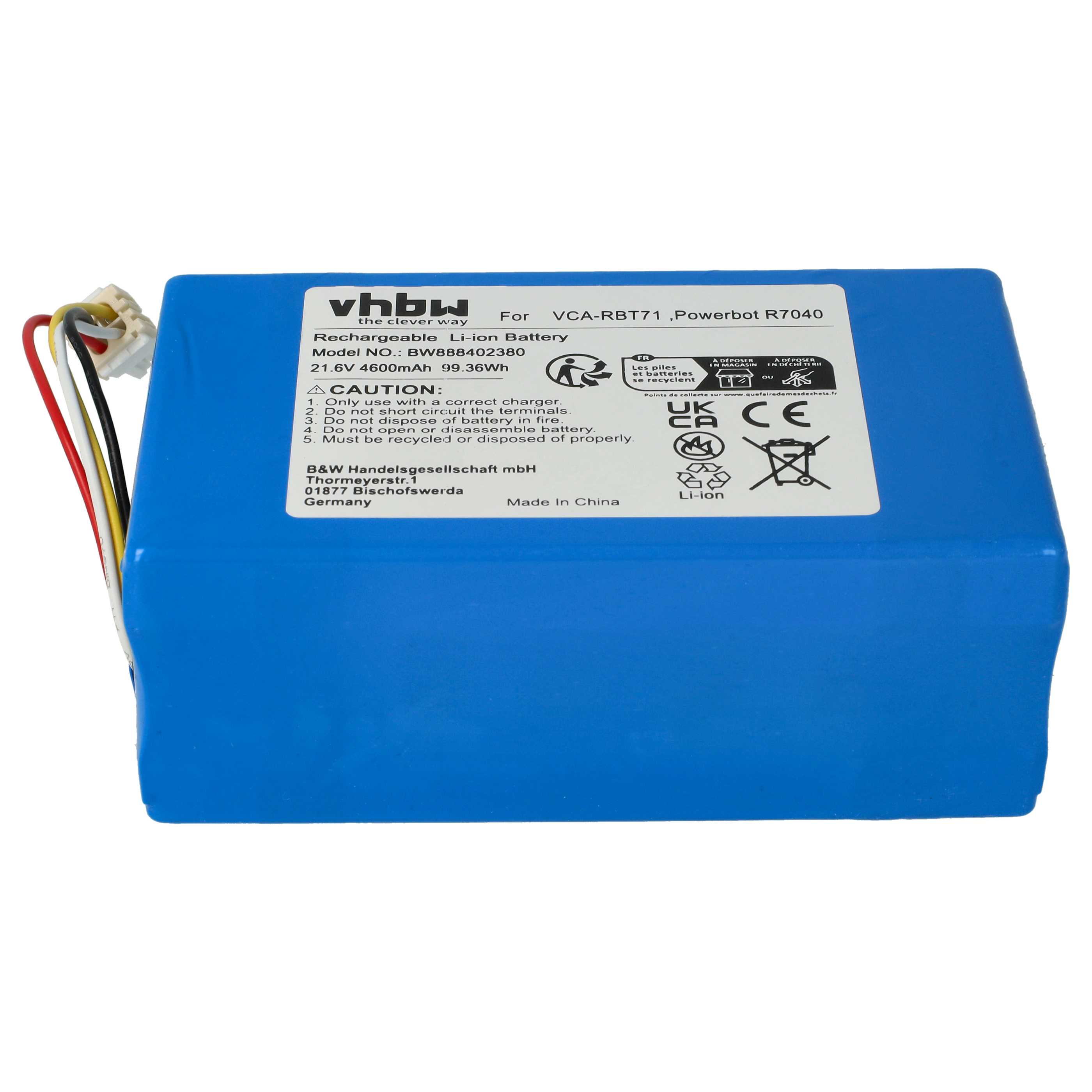 Akku als Ersatz für Samsung DJ96-00202A, DJ96-00193C, VCA-RBT71 für Samsung - 4600mAh 21,6V Li-Ion