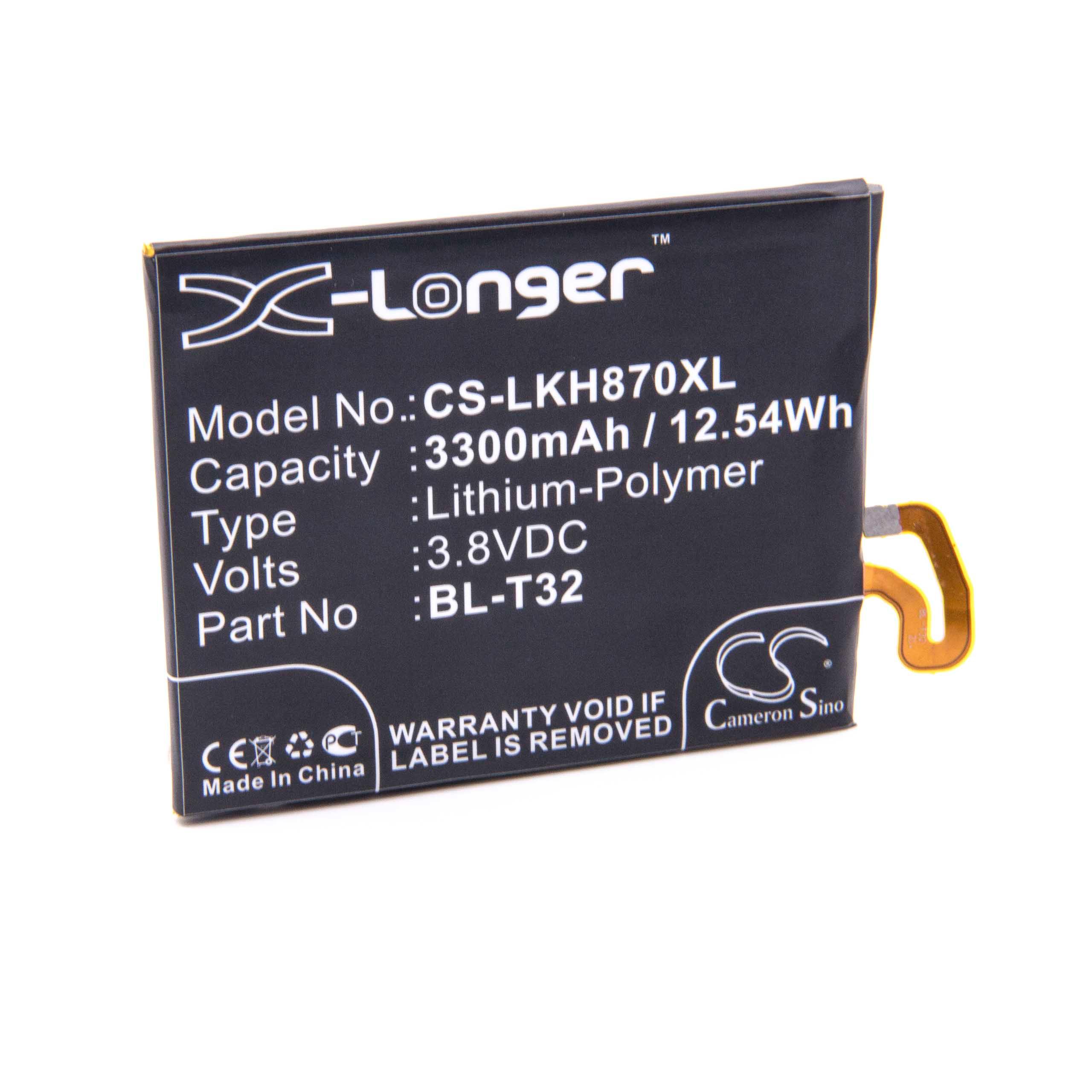 Batteria sostituisce LG EAC63438701, BL-T32 per cellulare LG - 3300mAh 3,8V Li-Poly