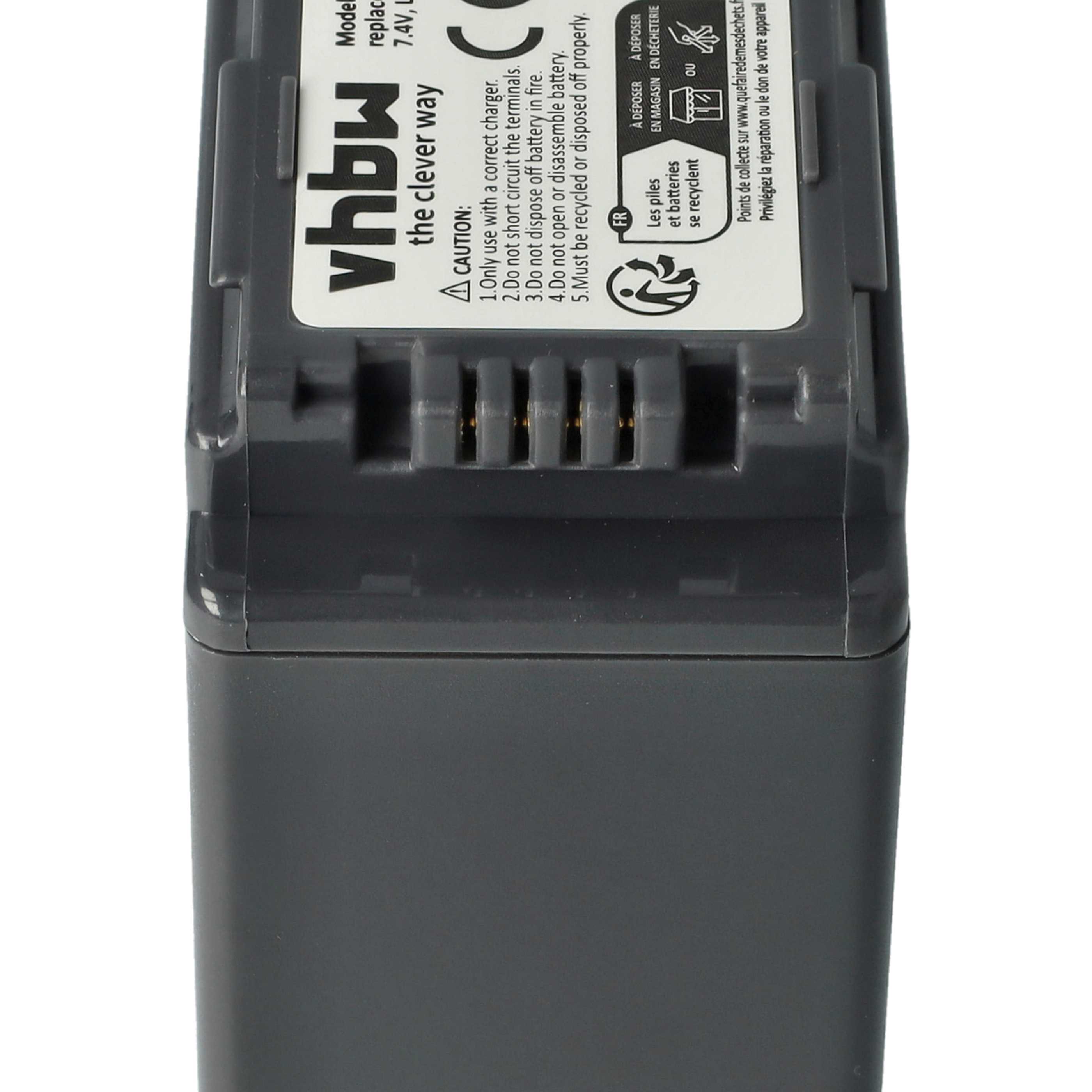 Videocamera 2x Battery replaces Panasonic VW-VBG6 - 4400 mAh 7.4 V Li-Ion