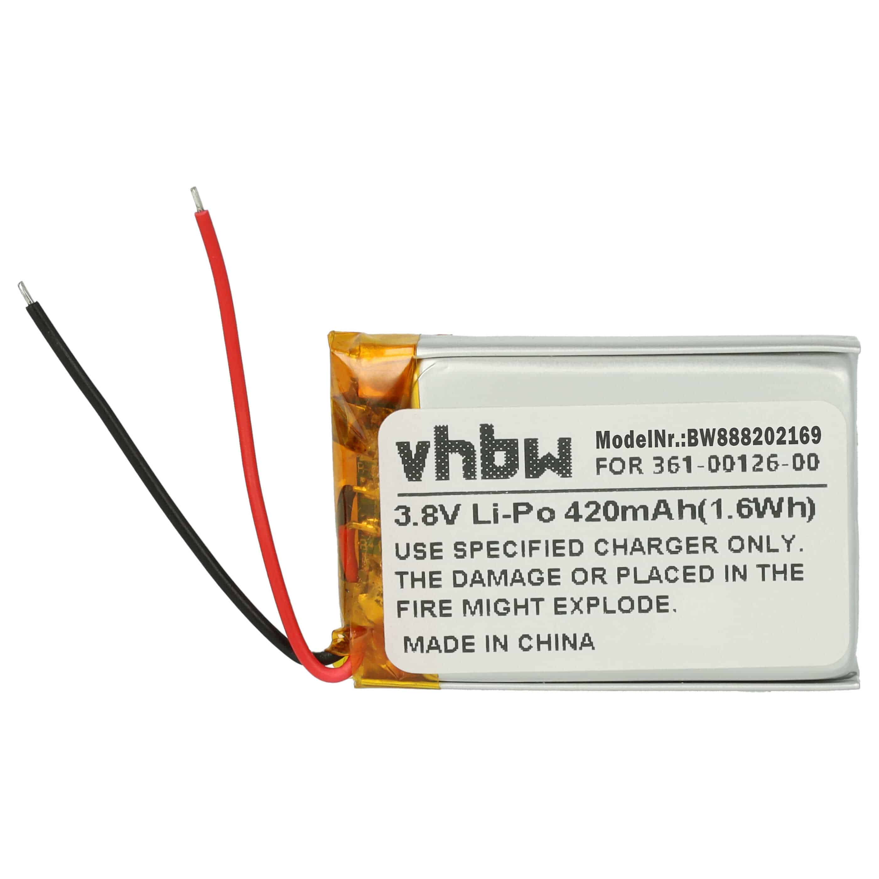 Smartwatch Battery replaces Garmin 361-00126-00 - 420 mAh 3.8 V Li-polymer + Tools