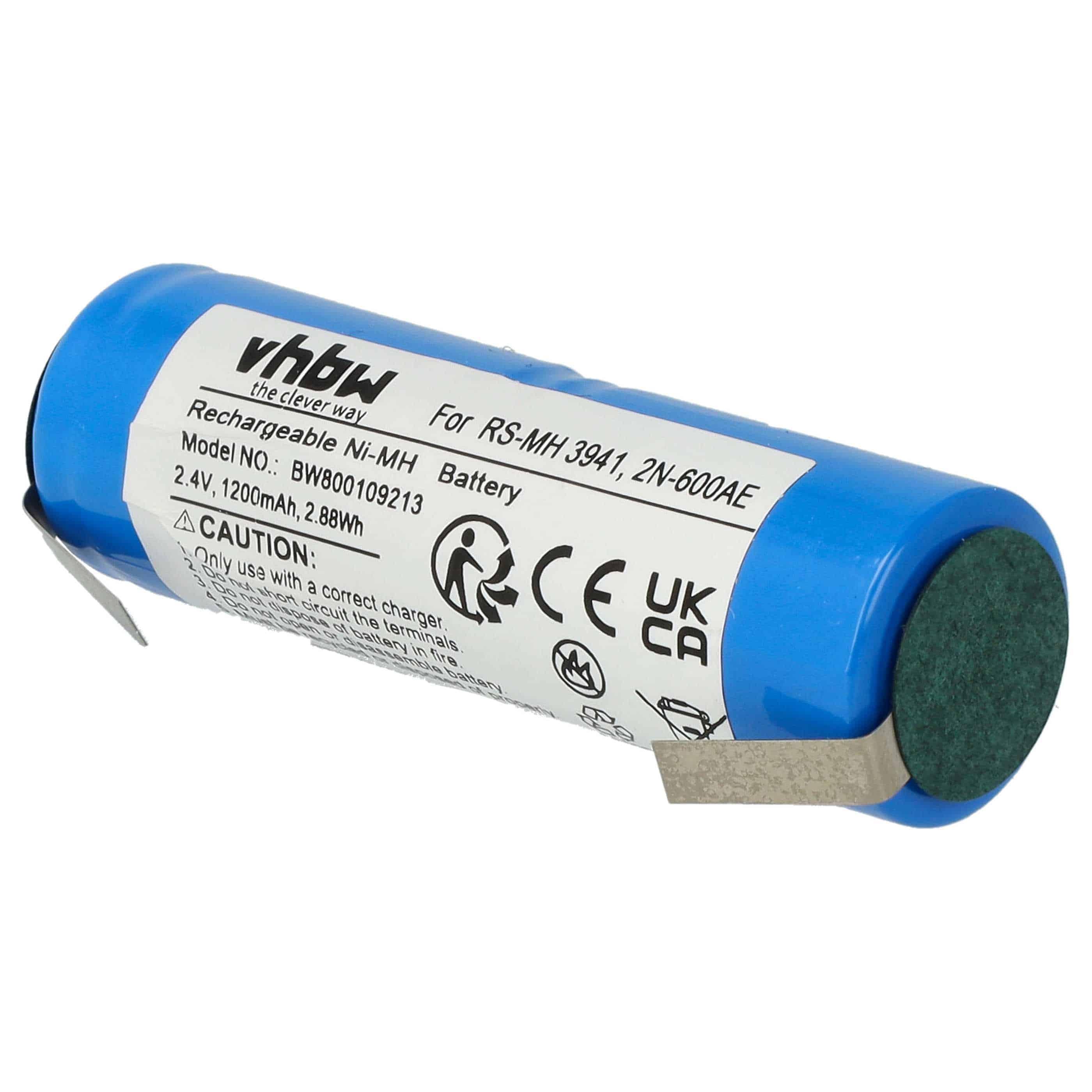 Elektrische Zahnbürste-Akku als Ersatz für 4717, Cd 9S-RWT05, 2N-600AE, 1103425149 - 1200mAh 2,4V NiMH