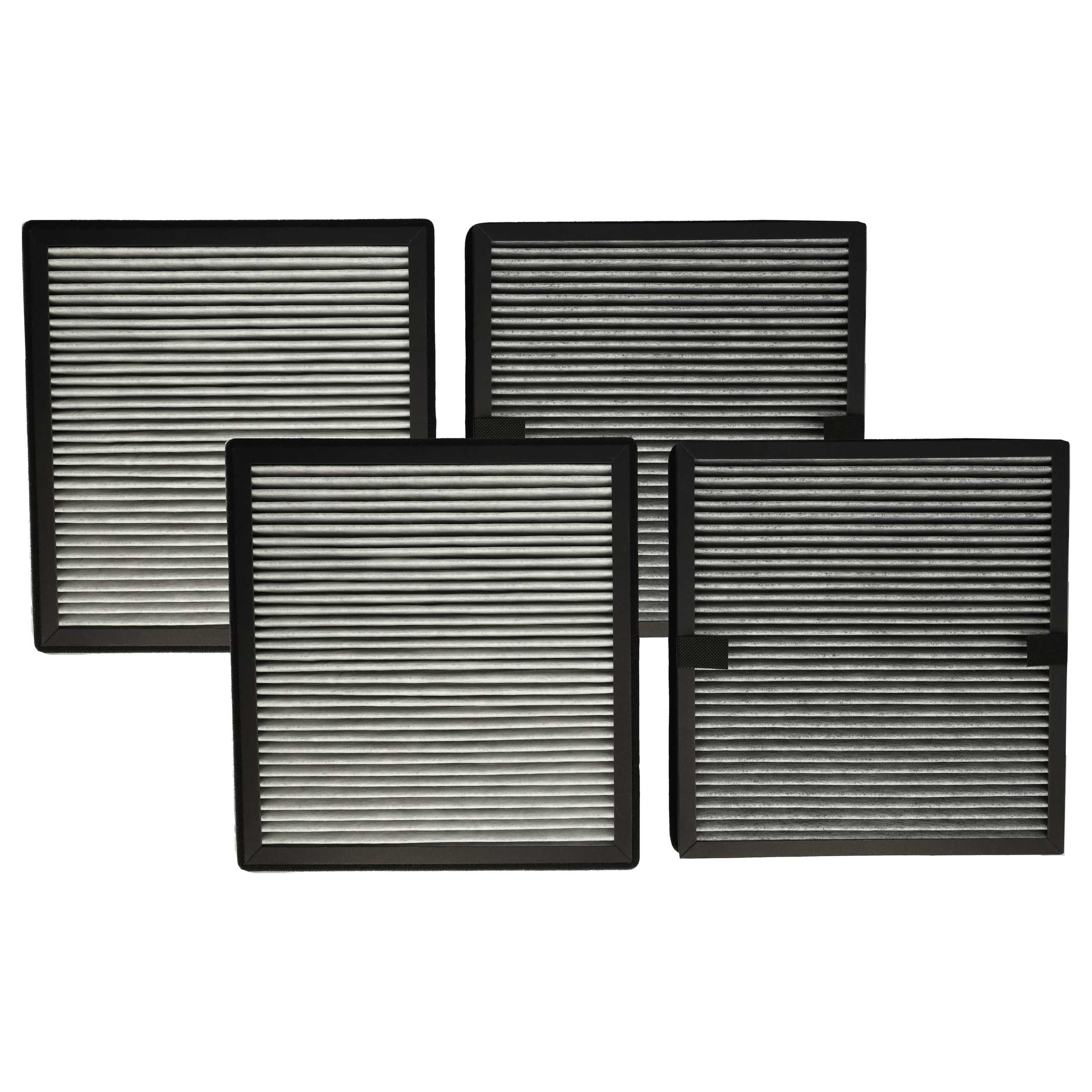 4 Part Filter Set replaces Ideal 8734001 Air Purifier - HEPA filter, activated carbon filter