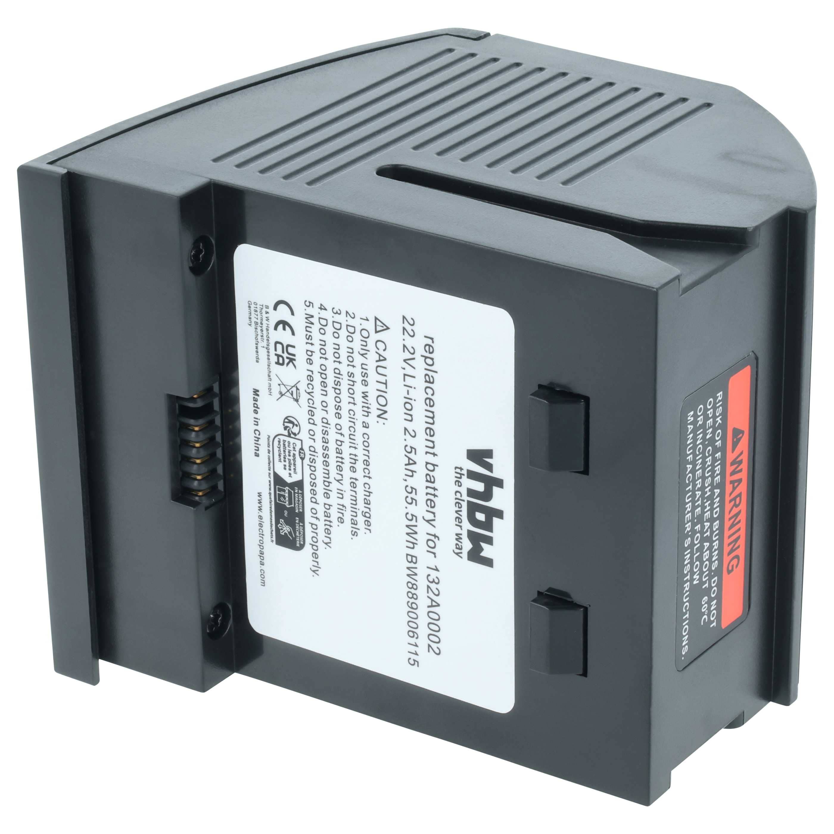 Battery replaces Bissell 132A0002 for Bissell etc. 2500mAh, 22.2V, Li-Ion