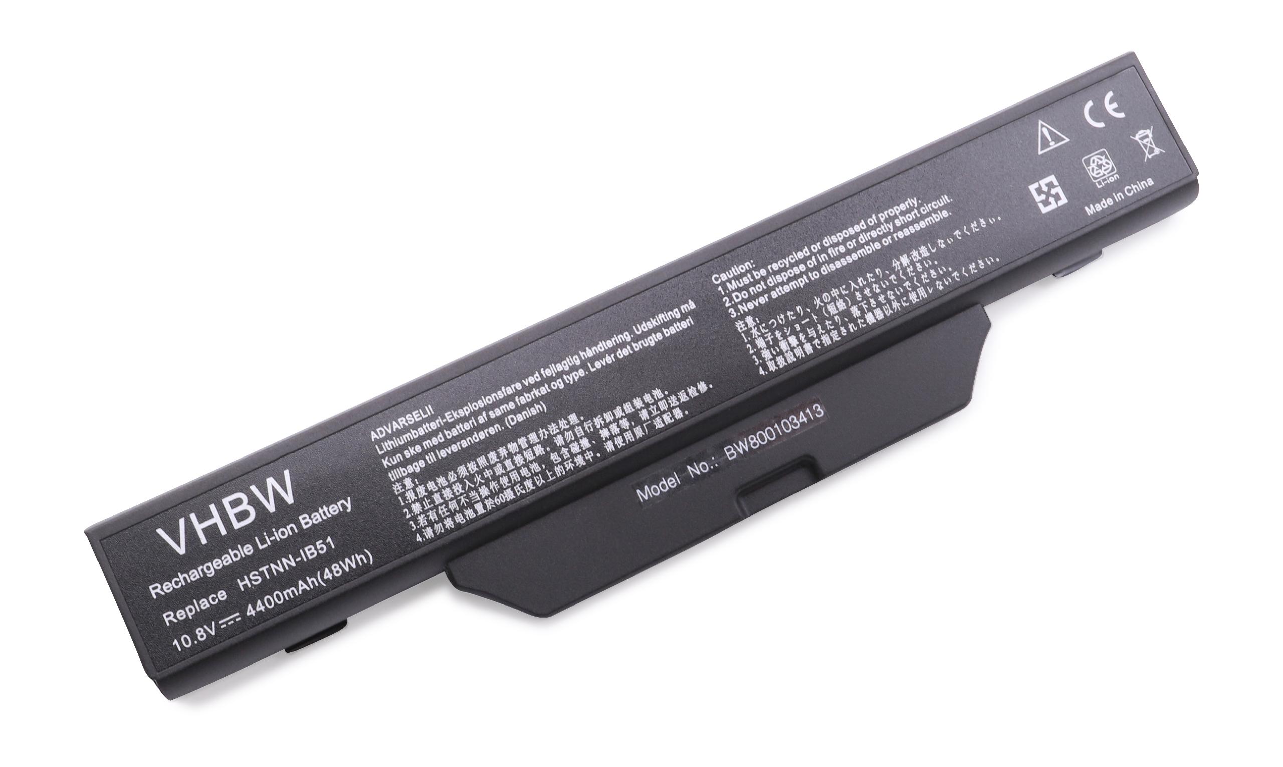 Batterie remplace HP 451086-001, 451085-141, 451085-661 pour ordinateur portable - 4400mAh 10,8V Li-ion, noir