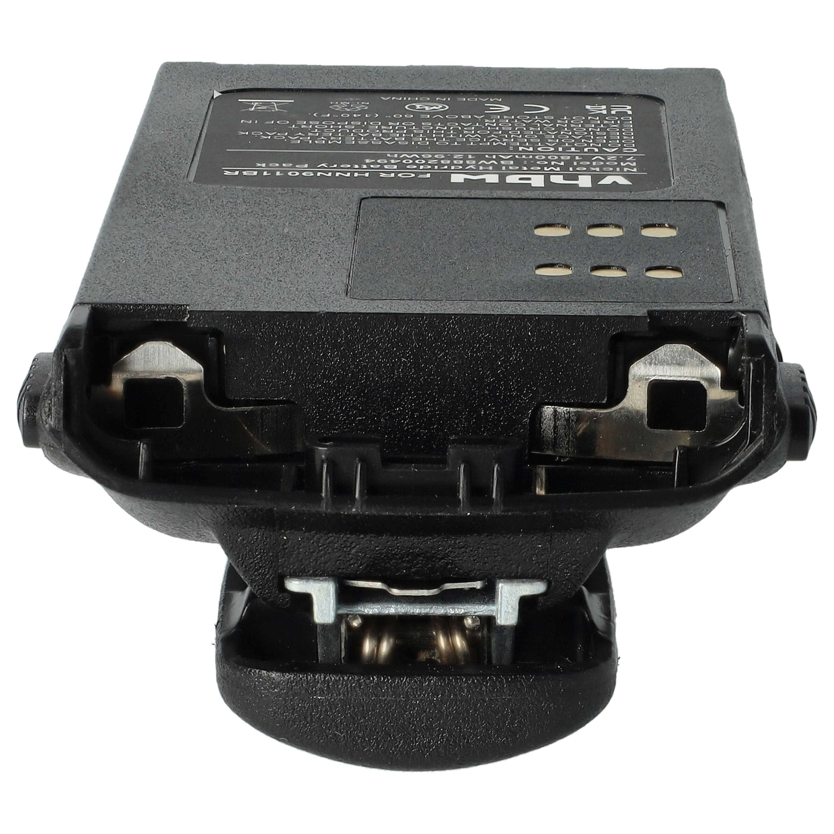 Radio 10x Battery suitable for Motorola GP320, GP340, GP360, GP380 - 1800 mAh 7.2 V NiMH + Belt Clip