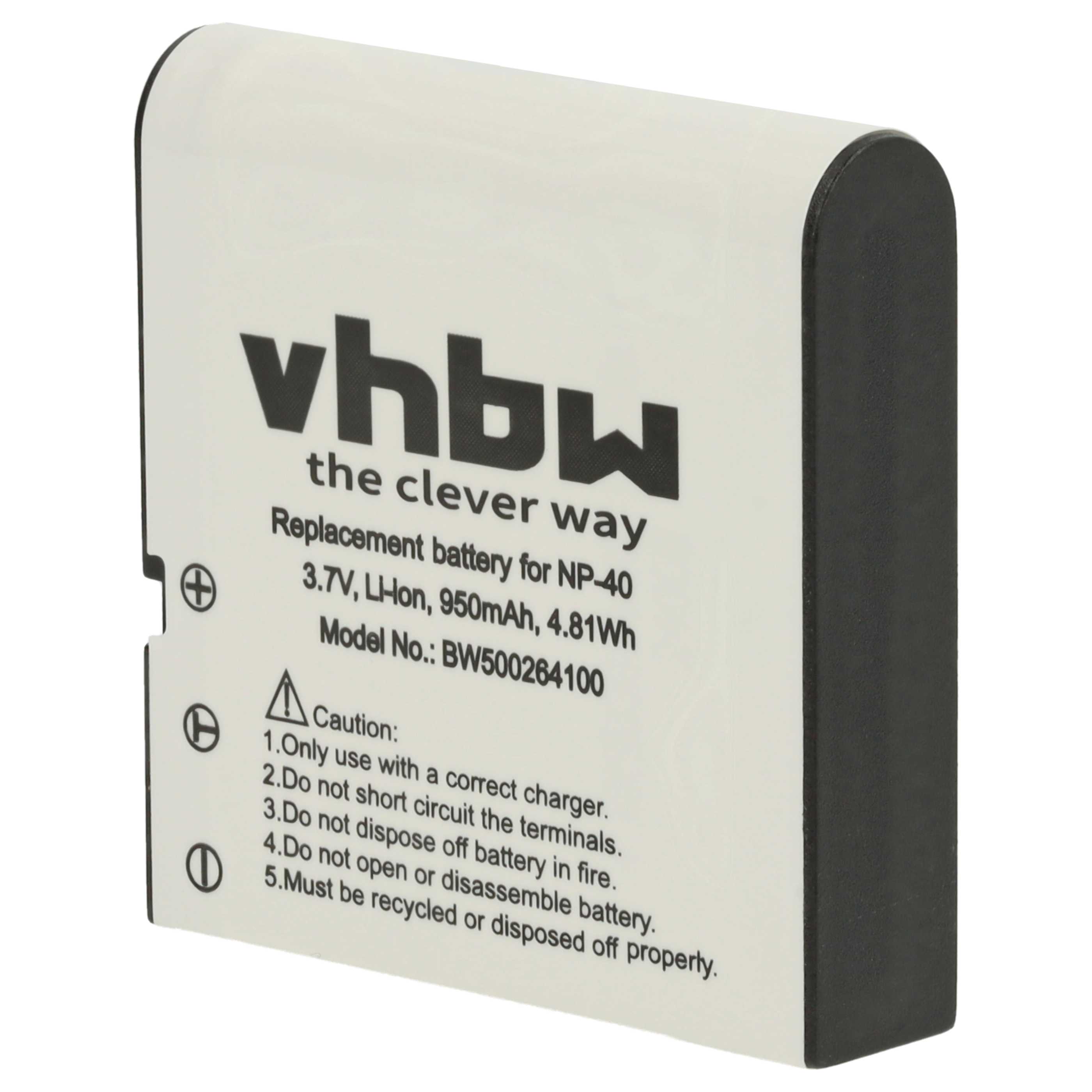 Battery replaces BenQ NP-40DBA, NP-40, NP-40DCA - 950mAh, 3.6V, Li-Ion