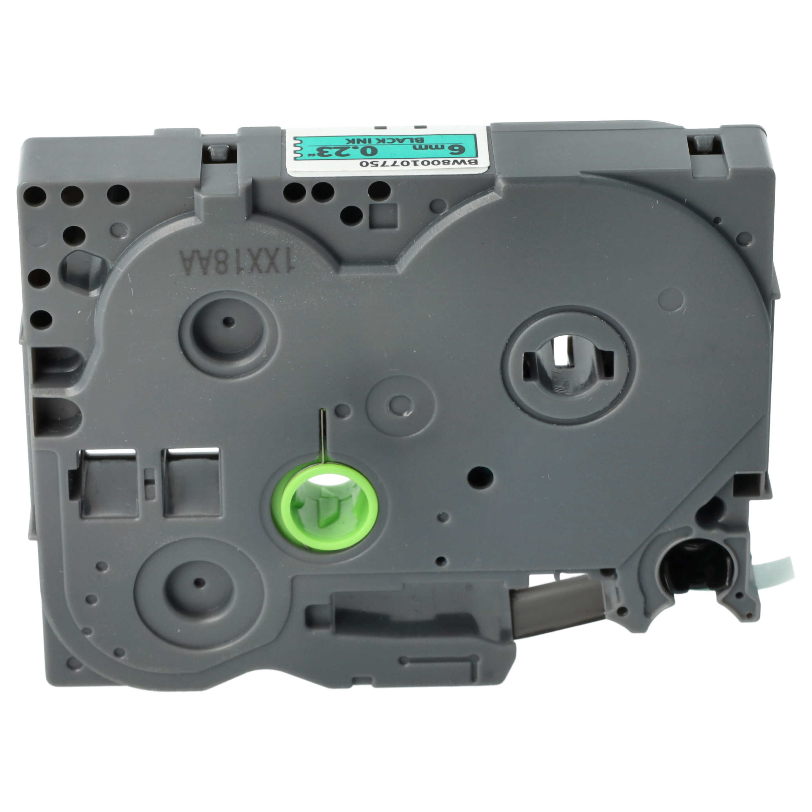 Label Tape as Replacement for Brother TZE-711 - 6 mm Black to Green