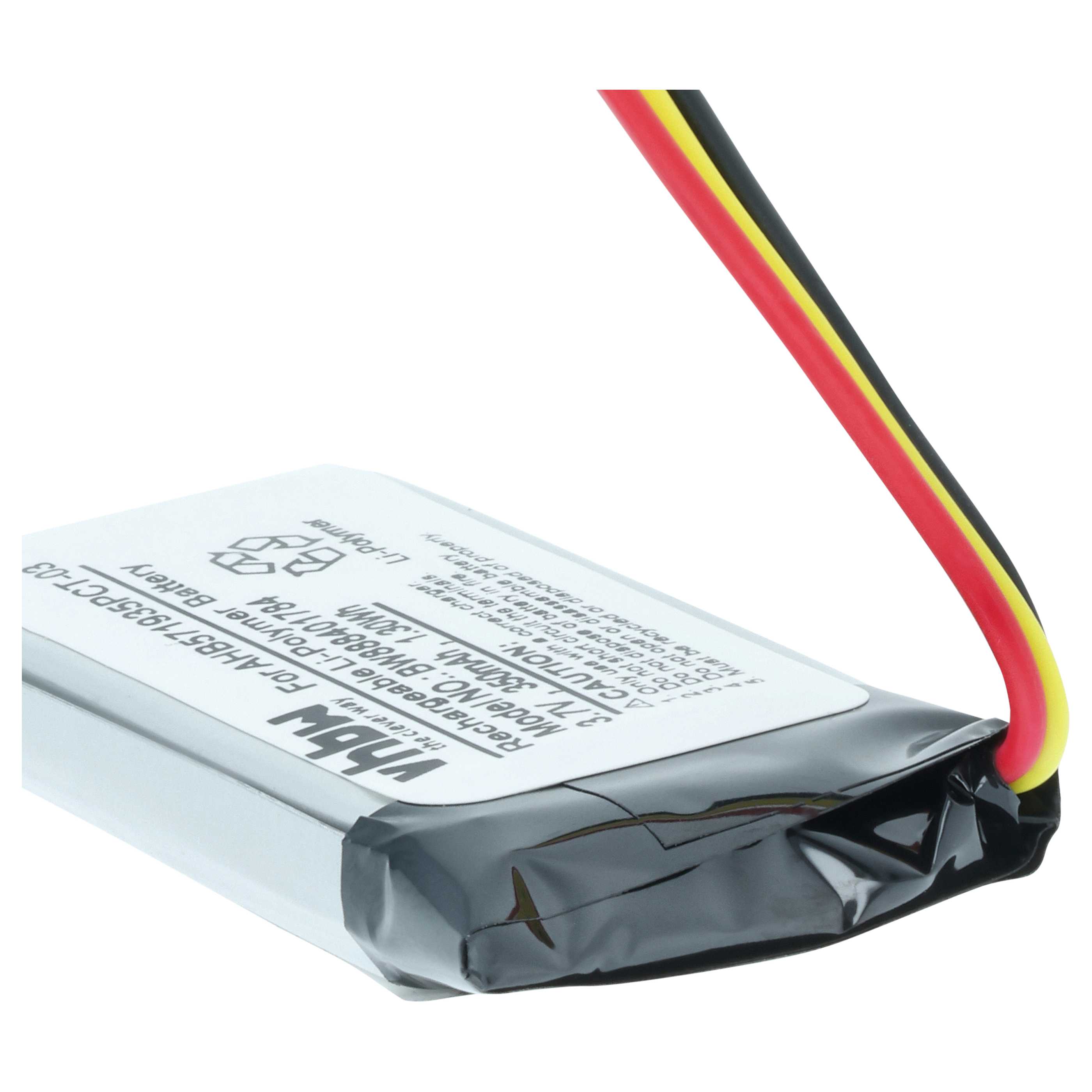 Stereo Amp Battery replaces Sennheiser AHB571935PCT-03, BAP 800, 586477, 573695 - 280 mAh 3.7 V Li-polymer