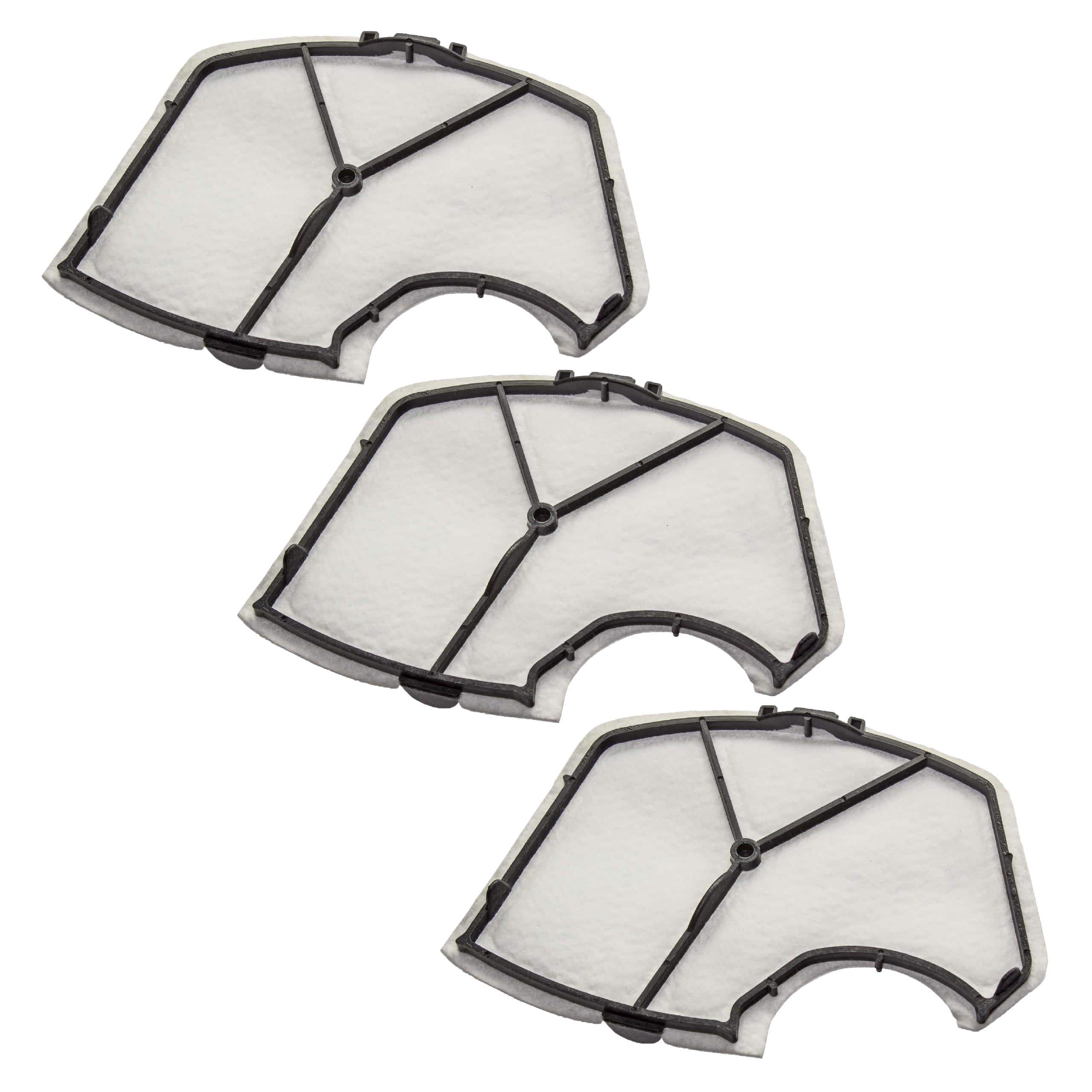 3x Filtermotor filter suitable for Vorwerk Kobold VK140, VK150, 140, 150 Vacuum Cleaner, 10.3 x 14.3 cm