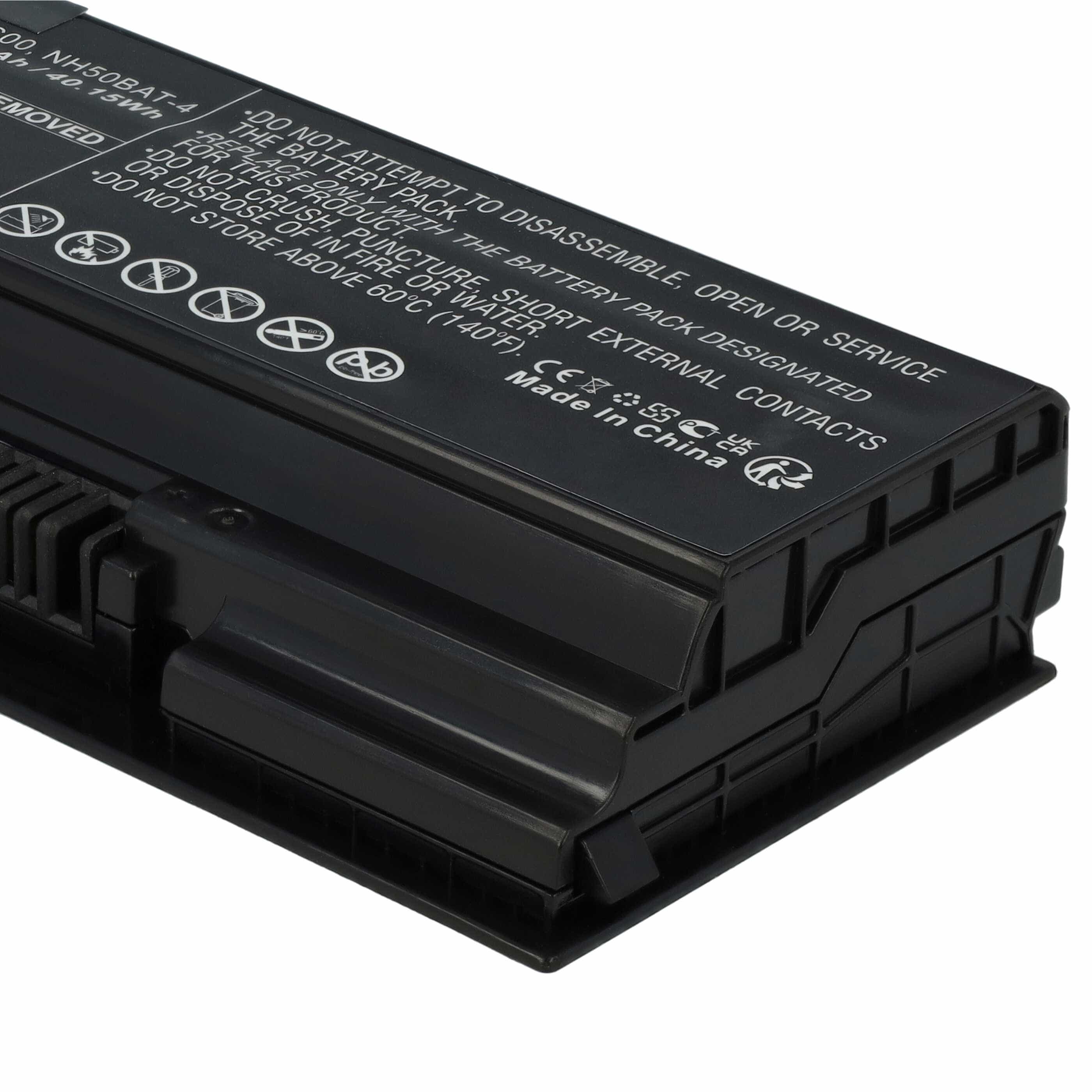 Batteria sostituisce Clevo NH50BAT-4, 6-87-NH50S-41C00 per notebook Gigabyte - 2750mAh 14,6V Li-Ion