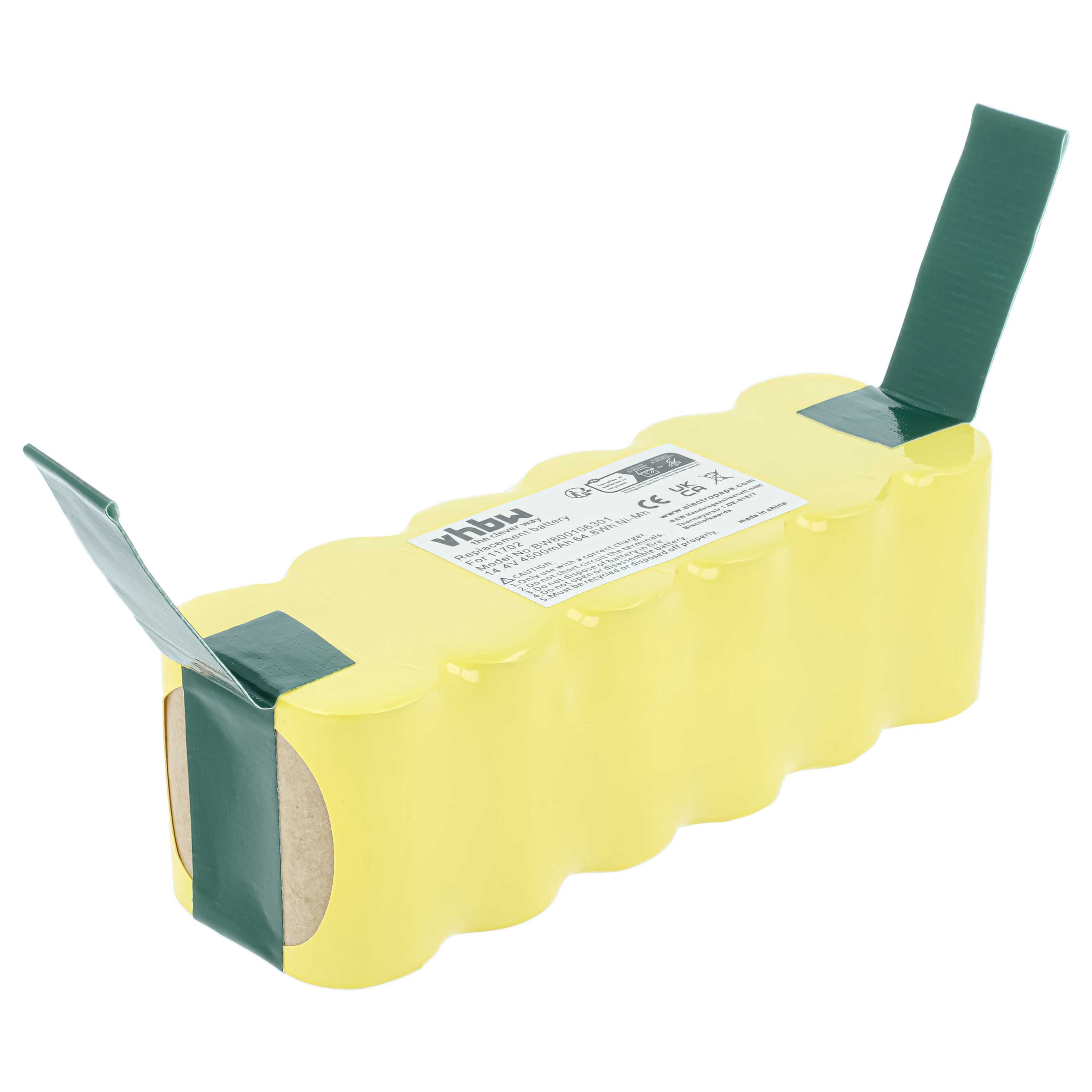 Batteria sostituisce 11702, 80501e, 80601, 68939, 80501, 4419696 per aspirapolvere - 4500mAh 14,4V NiMH