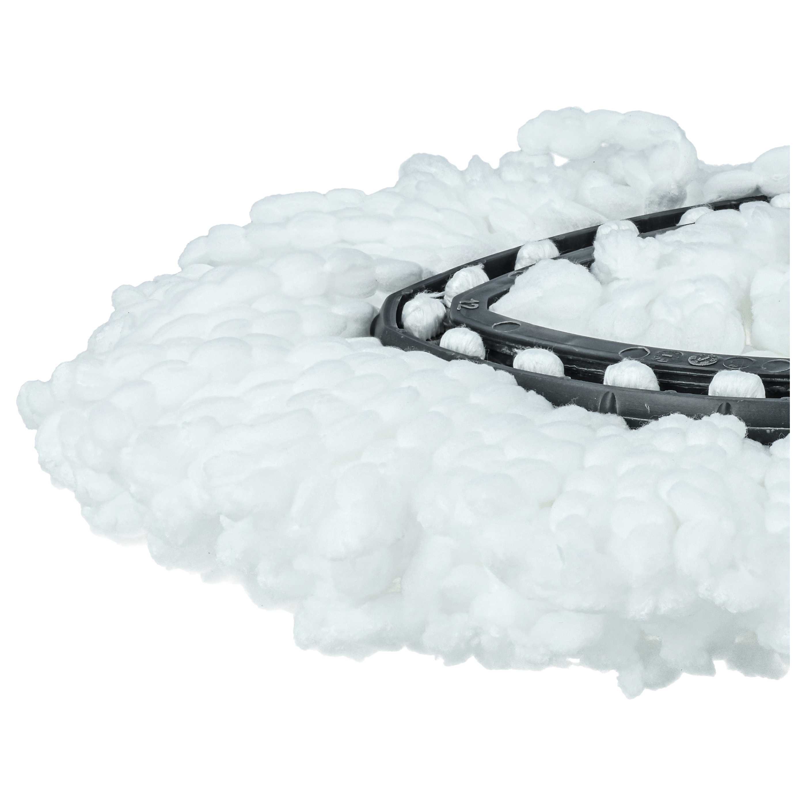 4x Mop Head replaces Vileda 152623 for Vileda Mop - microfibre, black, white